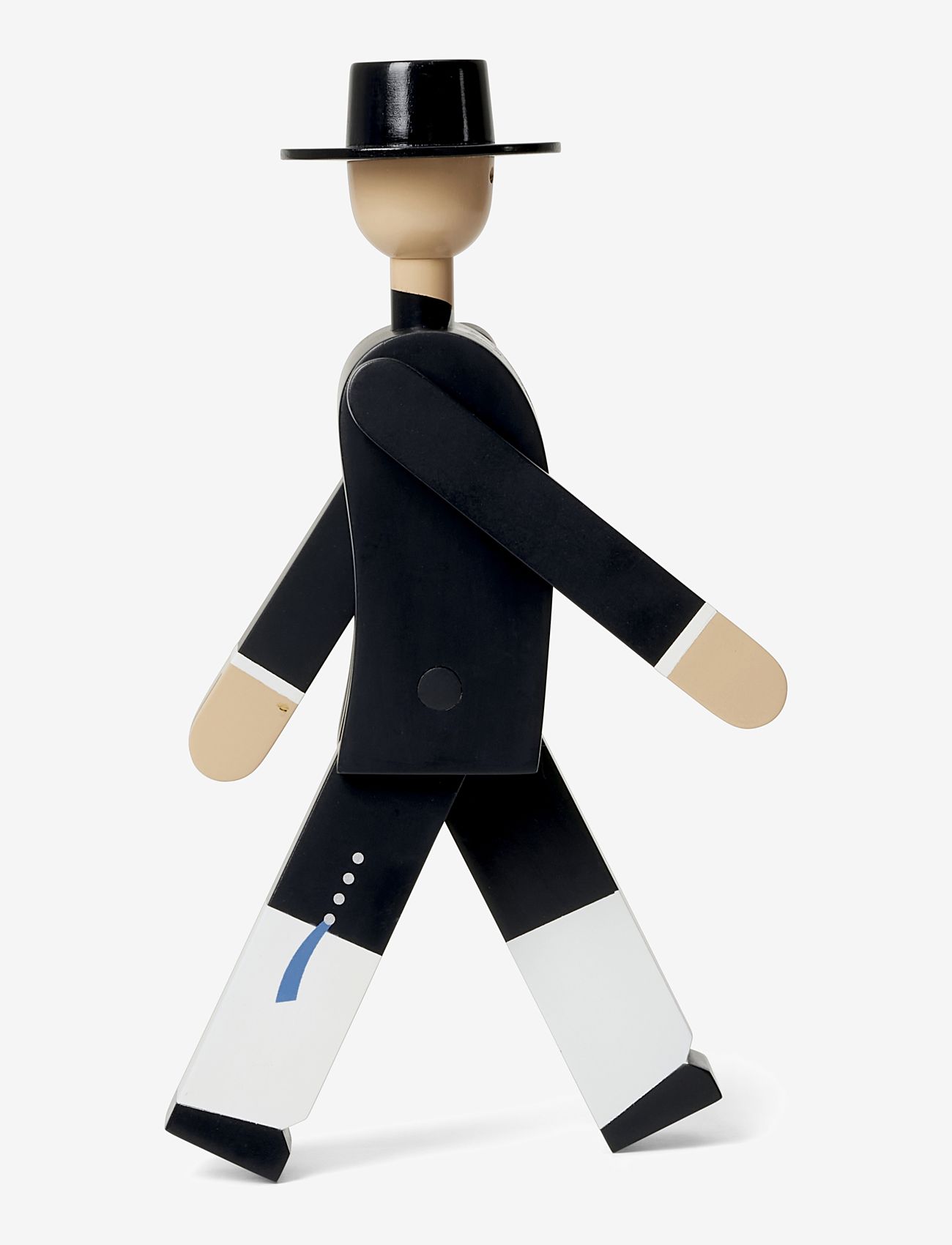 Kay Bojesen - Norsk Bunad Mand sort/rød/hvid - træfigurer - black/red/white - 3