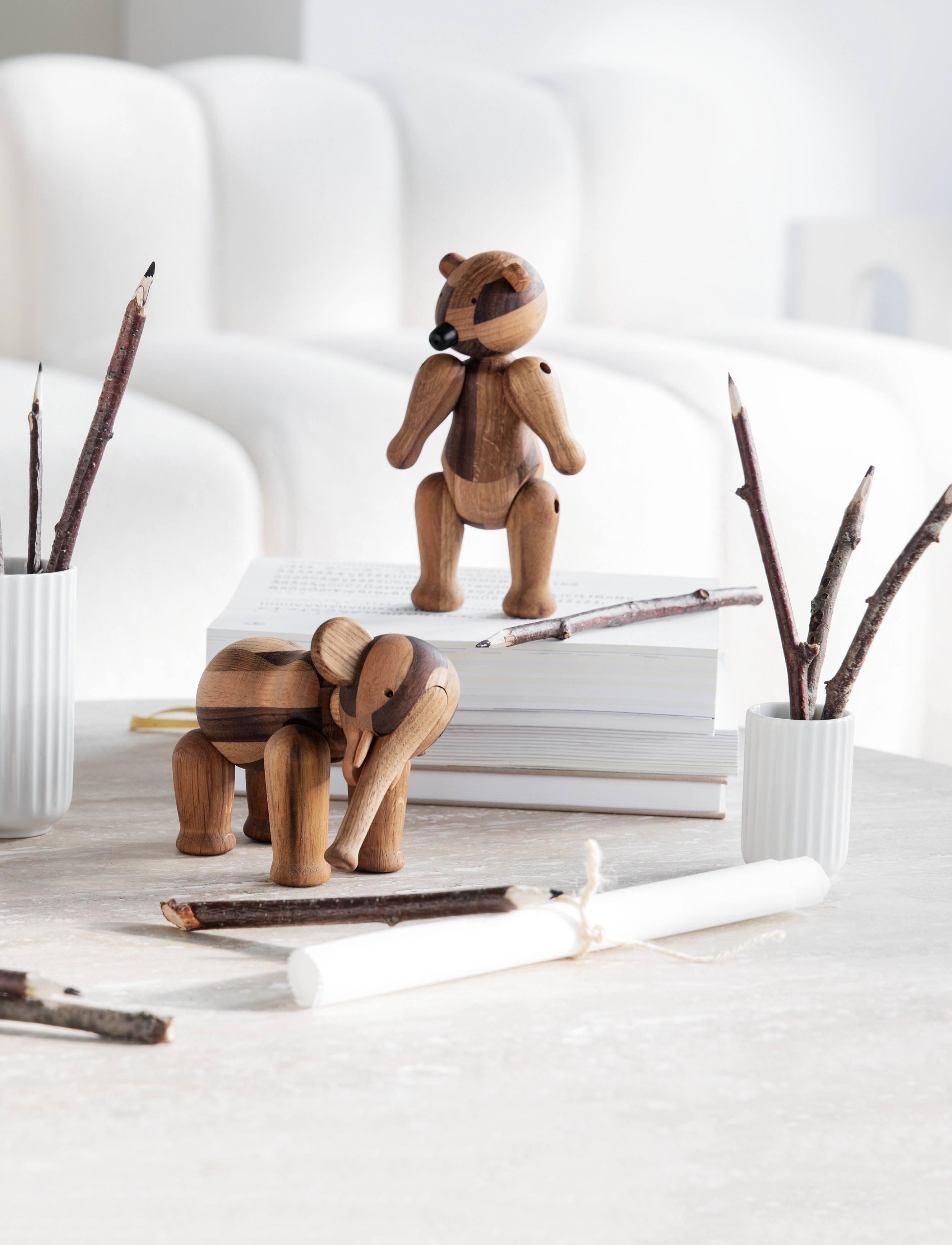 Kay Bojesen - Elephant Reworked Anniversary mini mixed wood - figurines en bois - mixed wood - 4