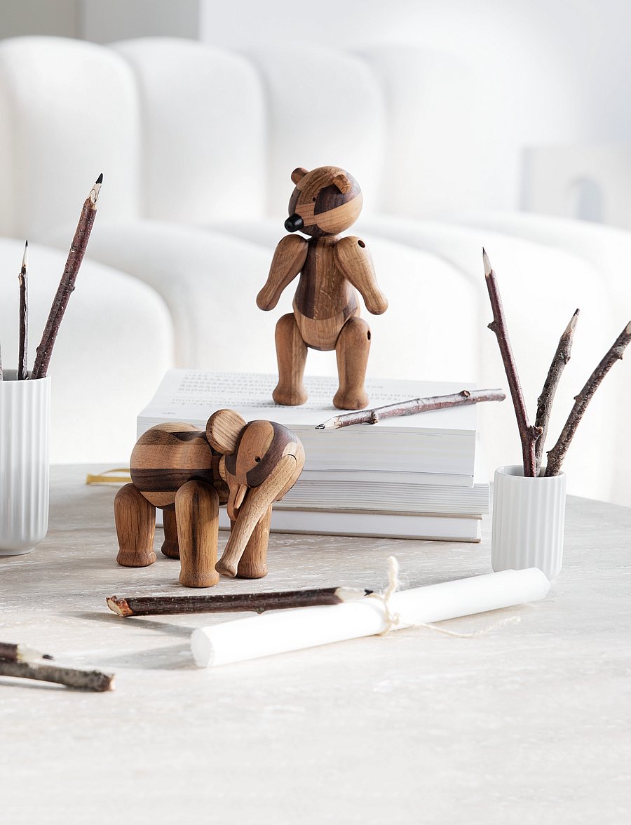 Kay Bojesen - Elephant Reworked Anniversary mini mixed wood - figurines en bois - mixed wood - 4