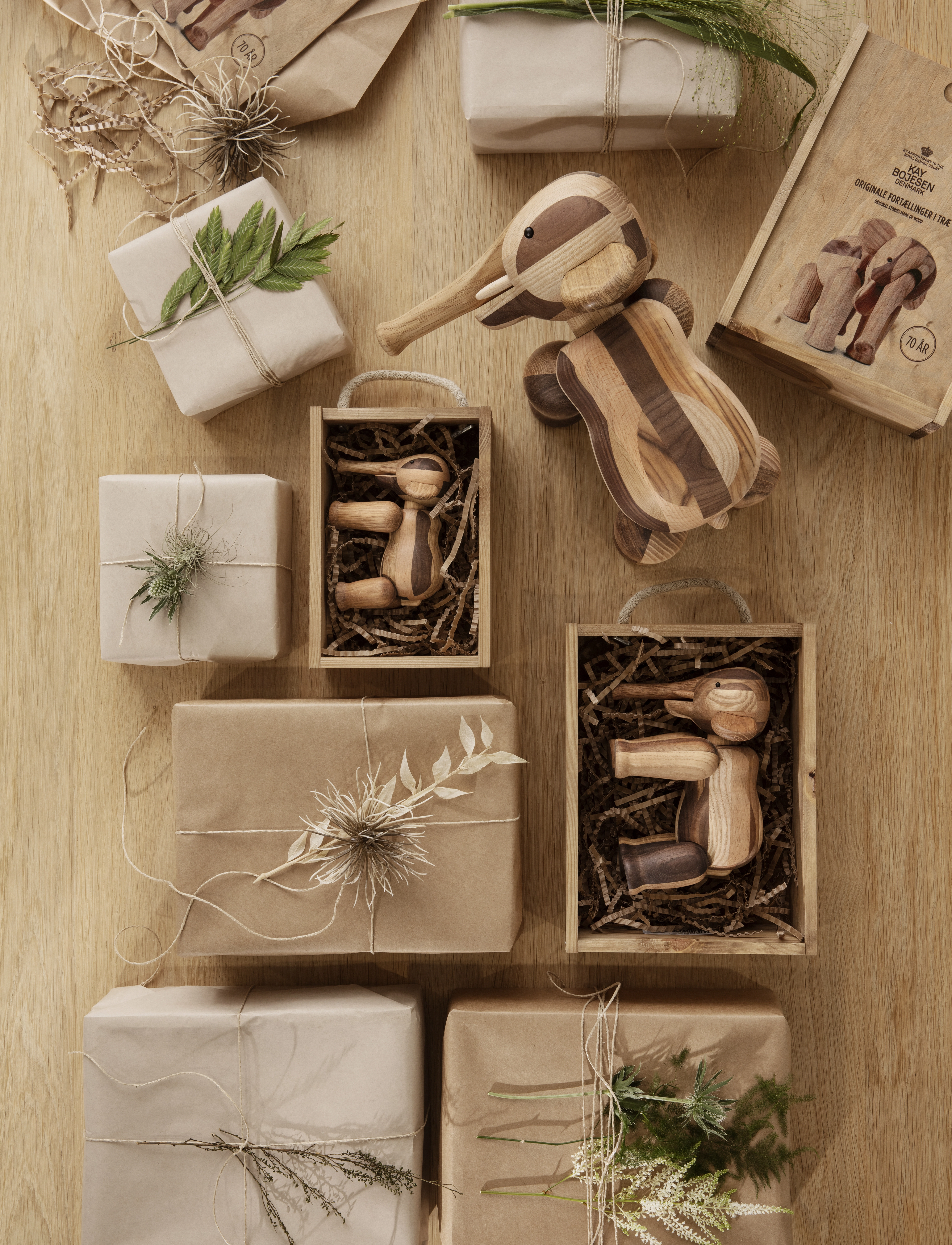 Kay Bojesen - Elephant Reworked Anniversary mini mixed wood - figurines en bois - mixed wood - 5
