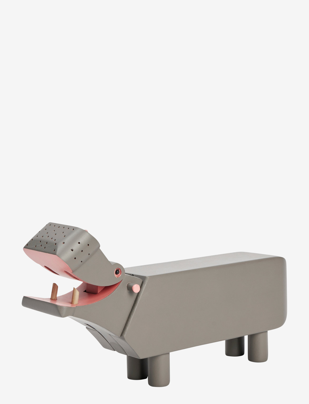 Kay Bojesen - Flodhest H9 cm grå - træfigurer - grey - 0