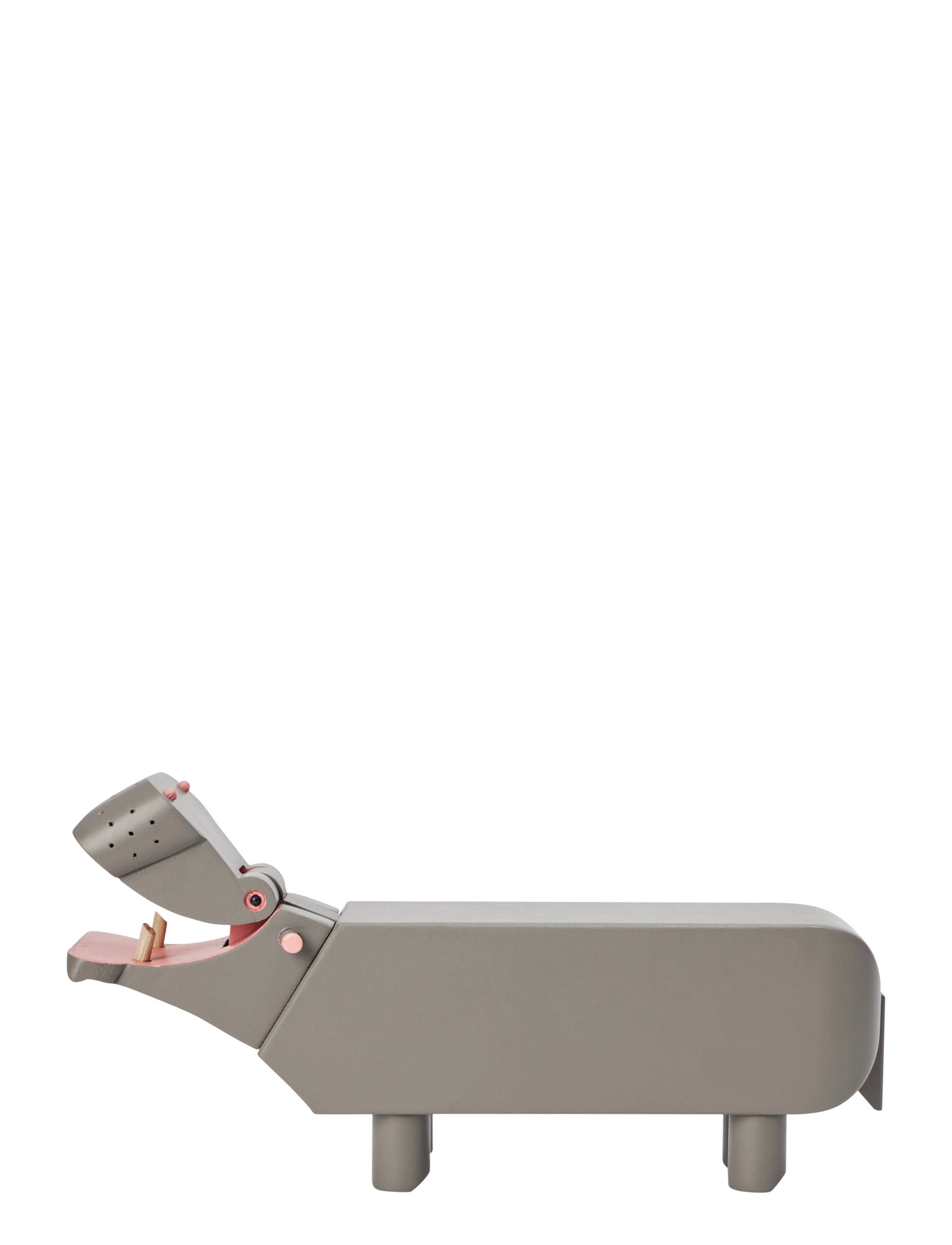 Kay Bojesen - Flodhäst H9 cm grå - träfigurer - grey - 1