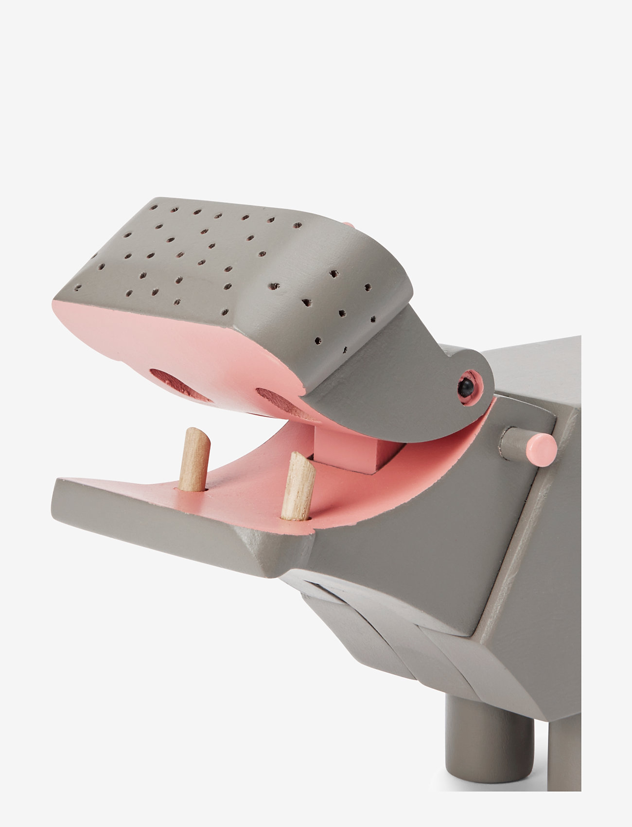 Kay Bojesen - Flodhest H9 cm grå - træfigurer - grey - 2