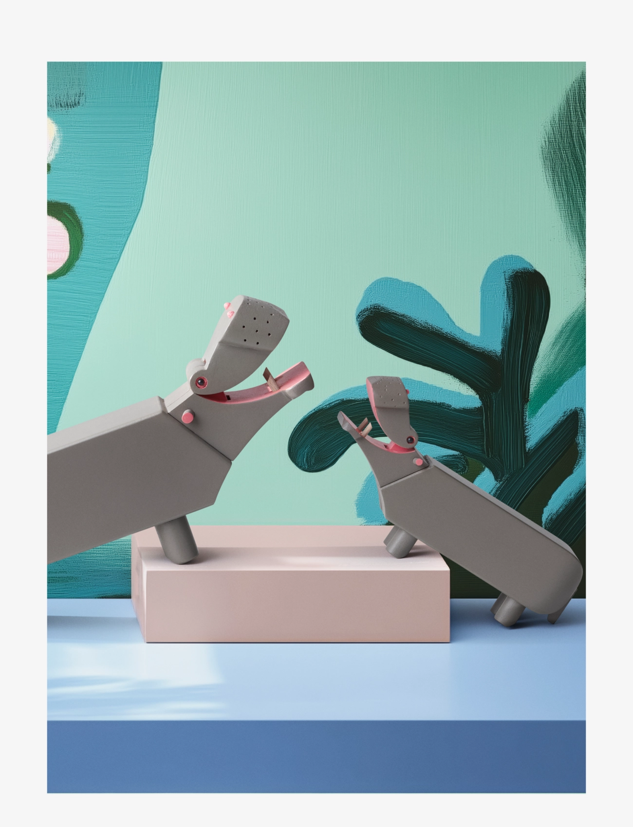 Kay Bojesen - Flodhäst H9 cm grå - träfigurer - grey - 5