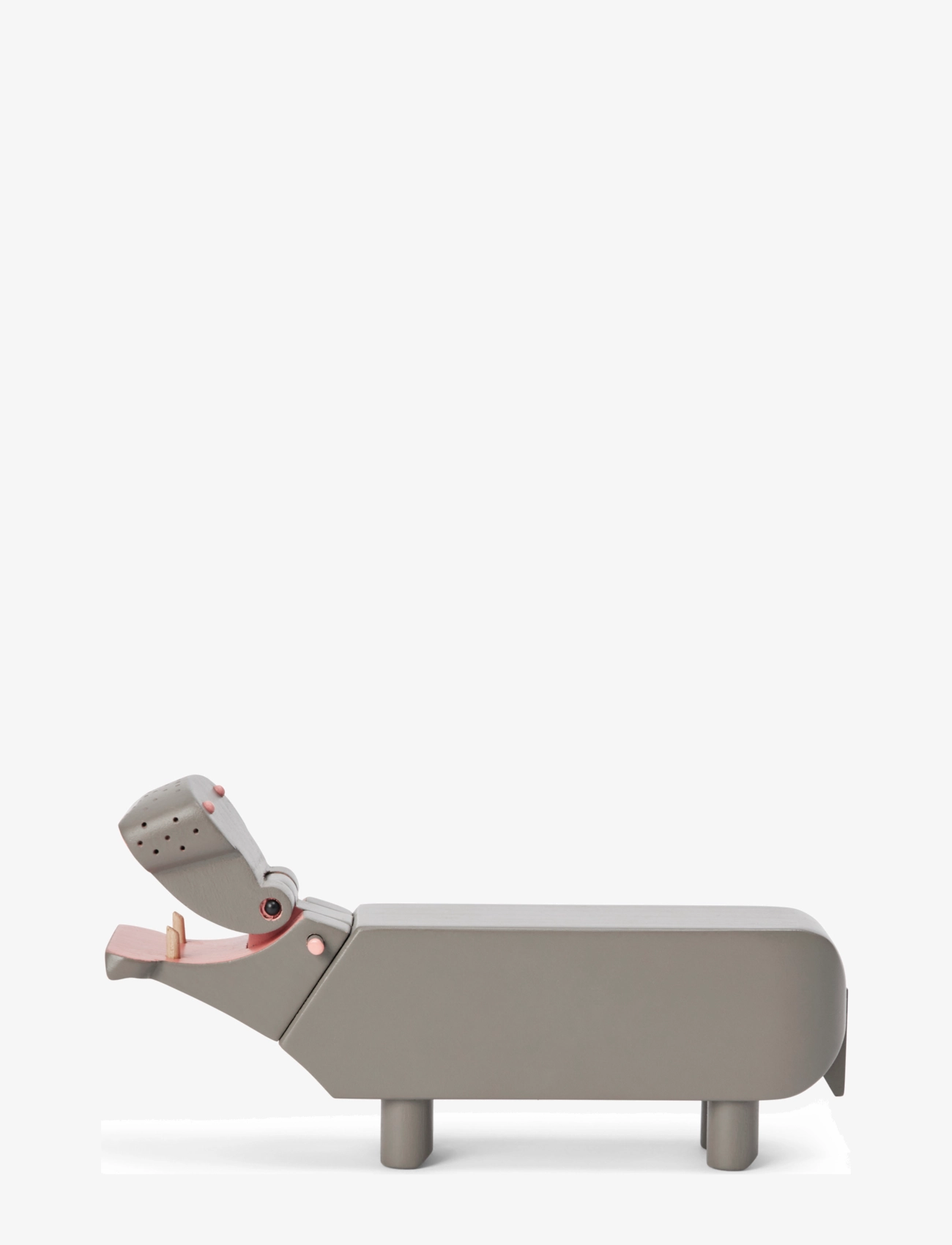 Kay Bojesen - Hippo liliput grey - medinės statulėlės - grey - 1