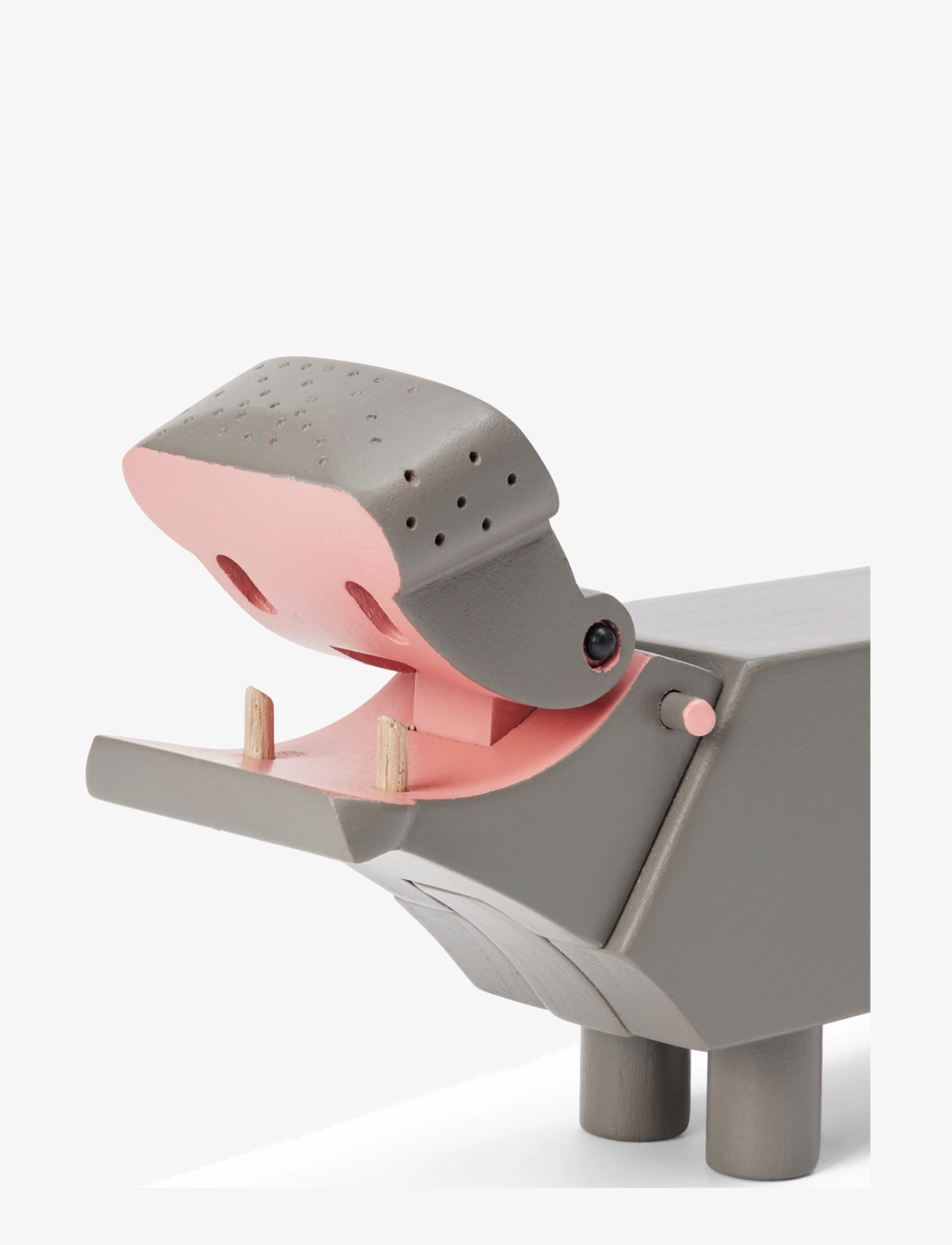 Kay Bojesen - Hippo liliput grey - medinės statulėlės - grey - 2