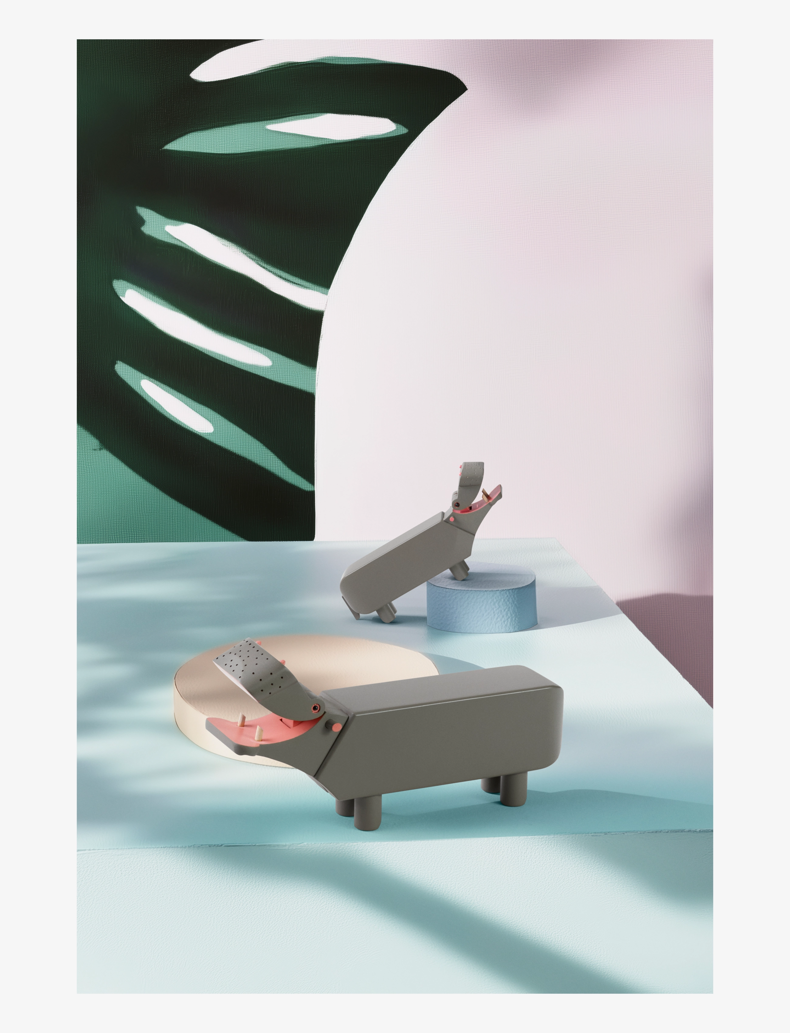 Kay Bojesen - Hippo liliput grey - medinės statulėlės - grey - 4
