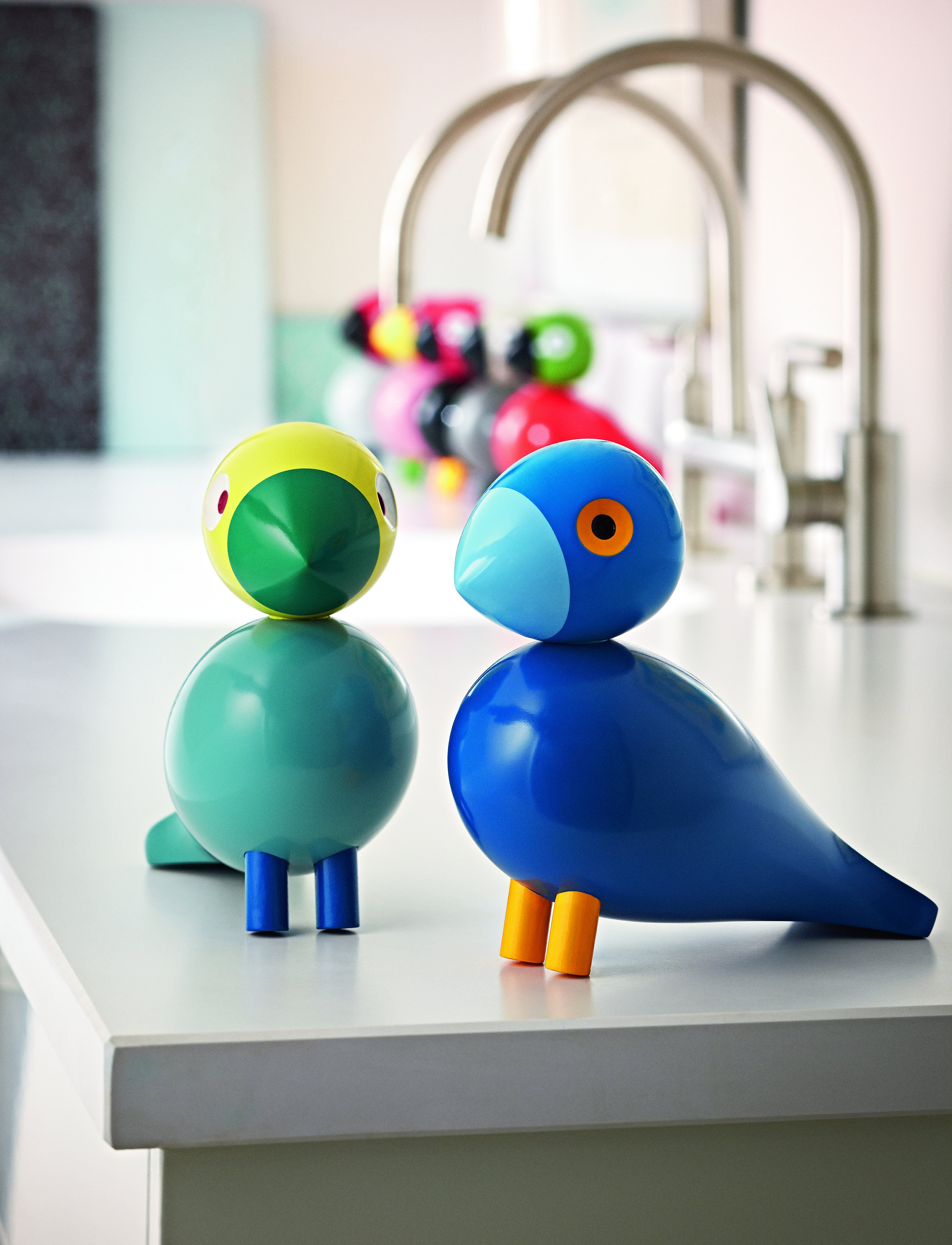 Kay Bojesen Sangfugl Kay, H15 cm, Decorative Accessories-details, Blau - Wooden Figures, Homeware