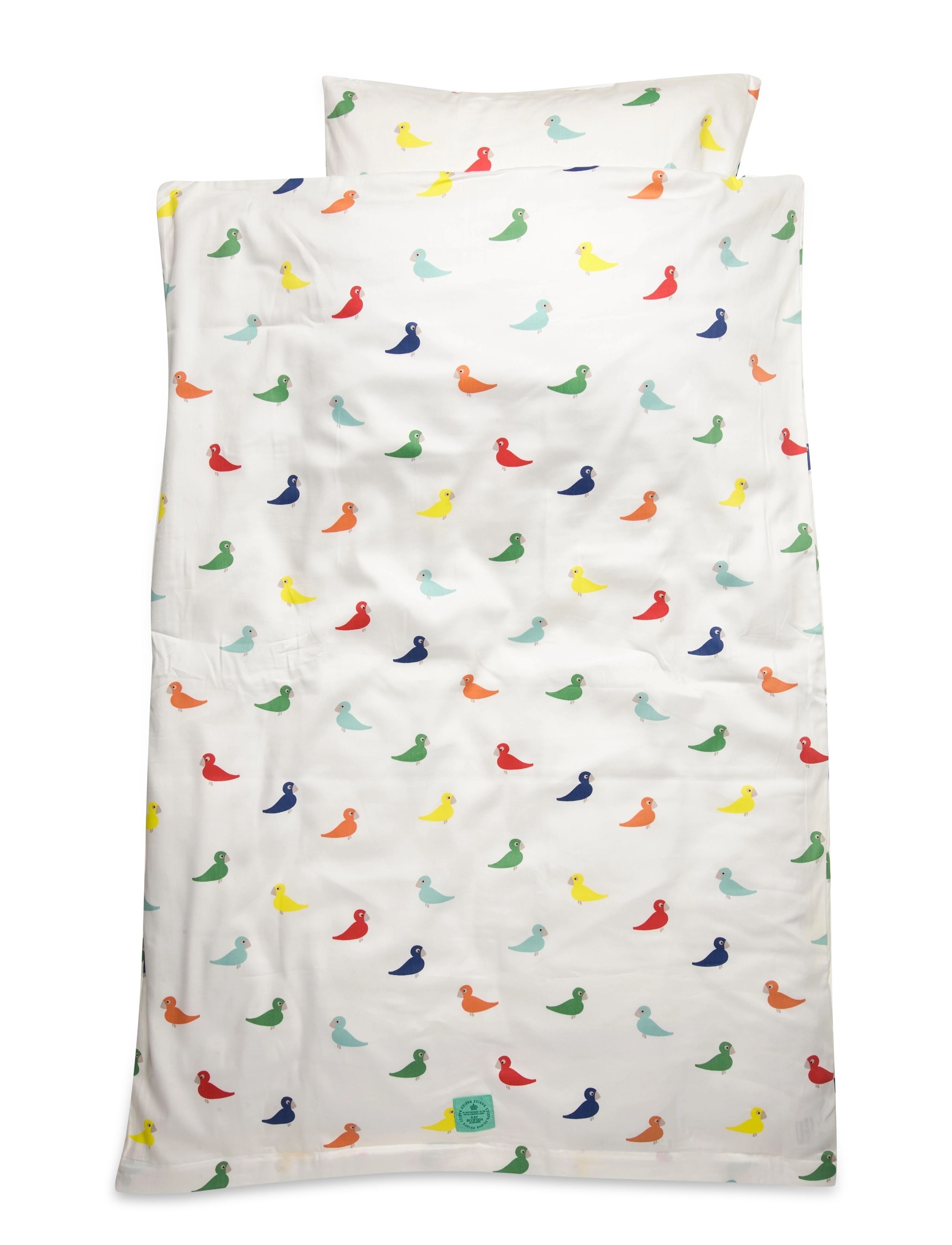 Kay Bojesen Sengetøj Sangfugl Baby 70X100Cm Dk, 70X100 cm;40X45 cm, Sleep Time, Mehrfarbig/gemustert - Bed Sets, Kinder