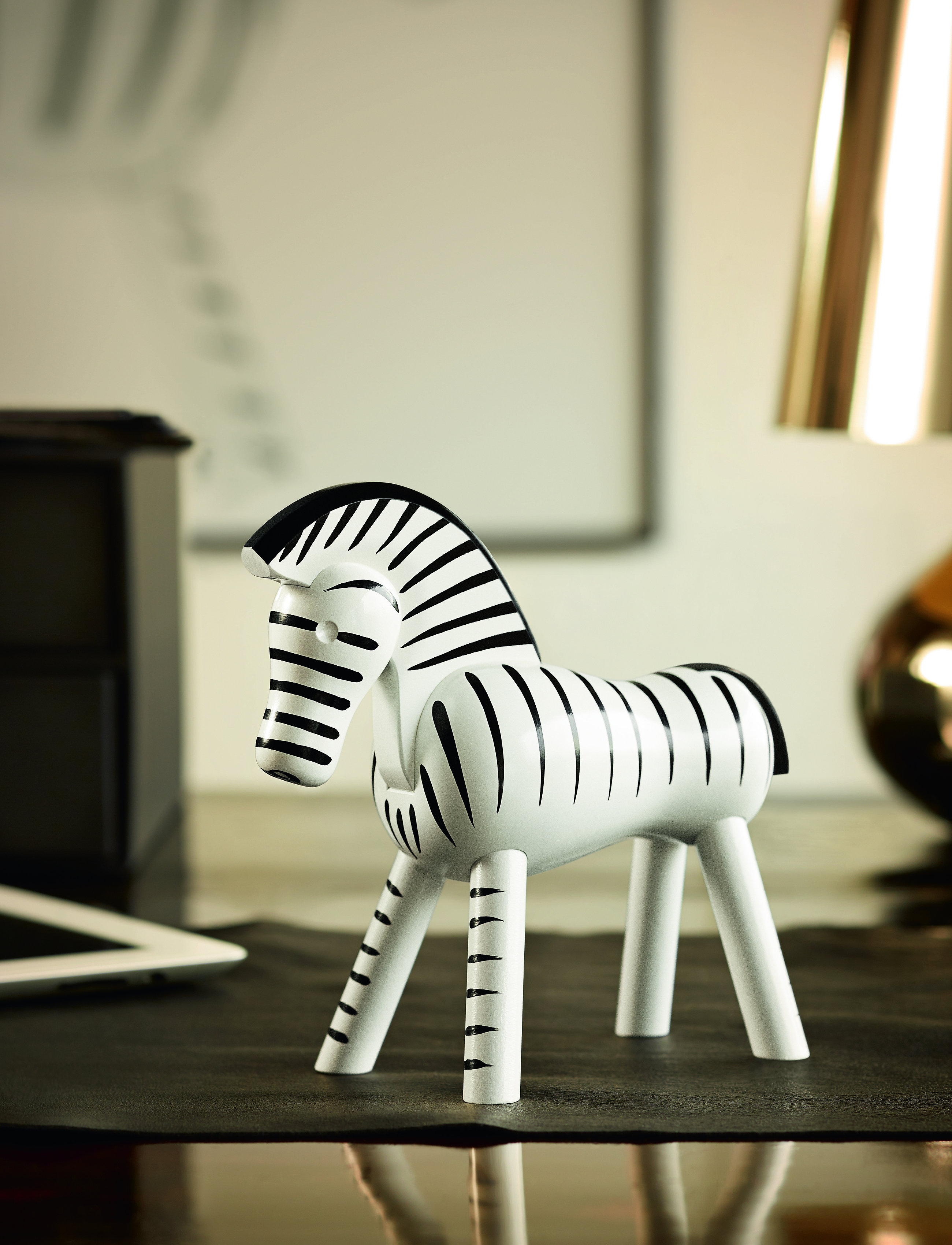 Kay Bojesen Zebra, H14 cm, Decorative Accessories-details, Schwarz - Wooden Figures, Homeware