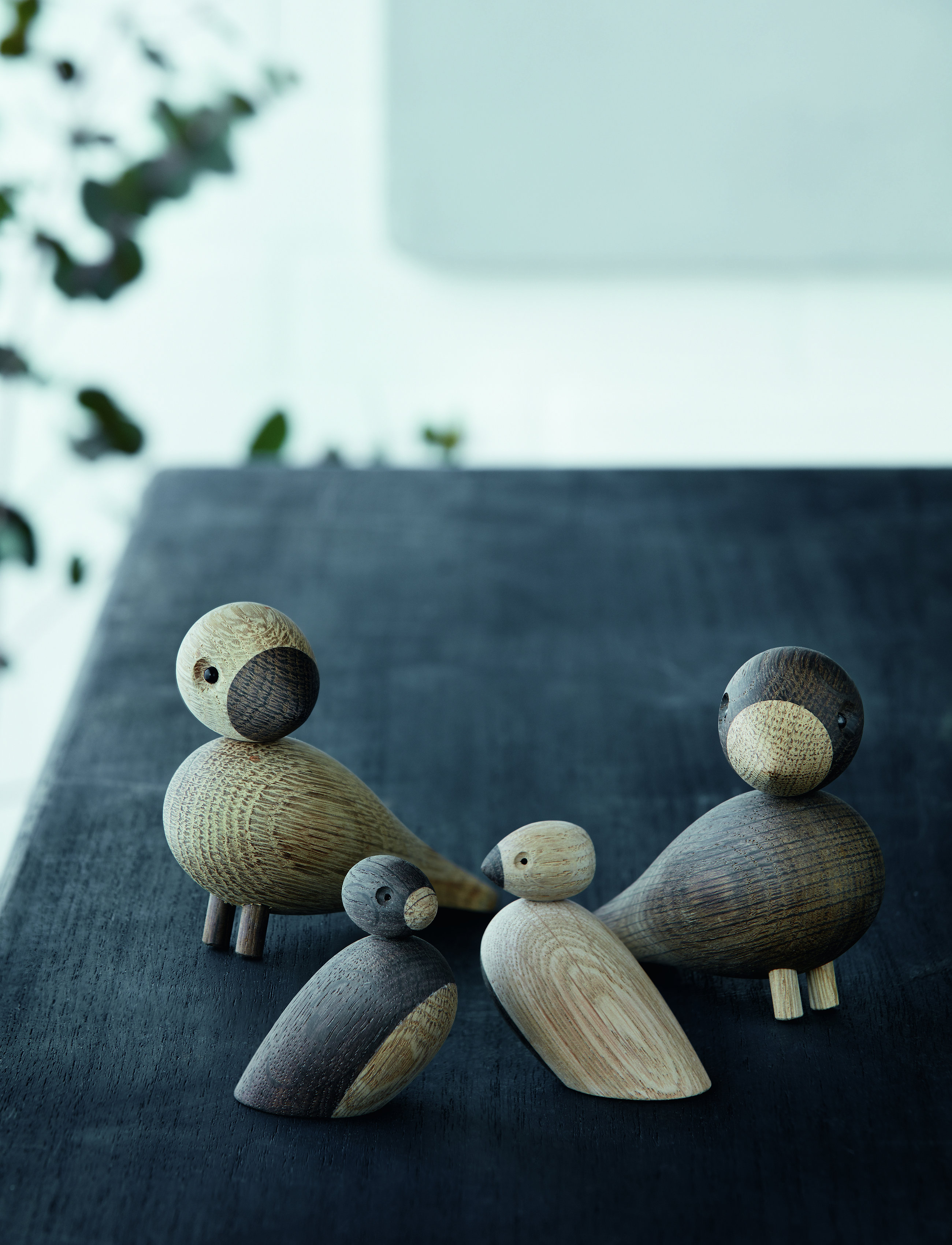 Kay Bojesen - Pair of Sparrows - oak/smoked oak - 1