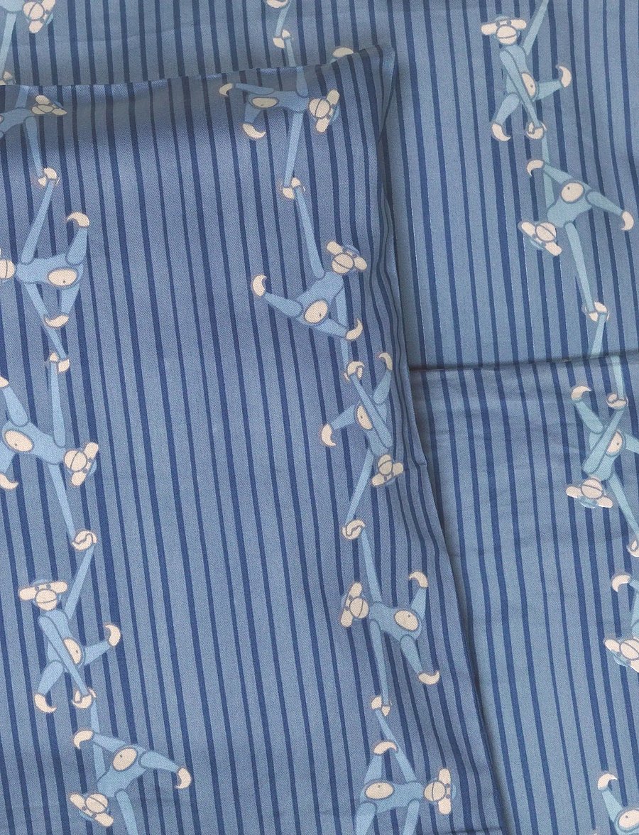 Kay Bojesen - Bed linen Monkey baby 70x100cm DK blue - bettwäsche-set - blue - 5