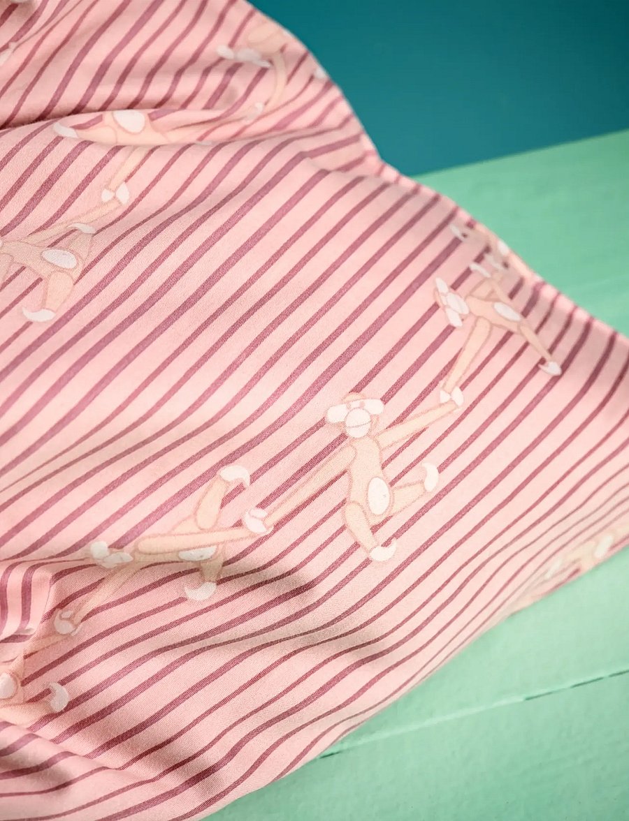Kay Bojesen - Bed linen Monkey baby 70x100cm DK rose - komplety pościeli - rose - 0
