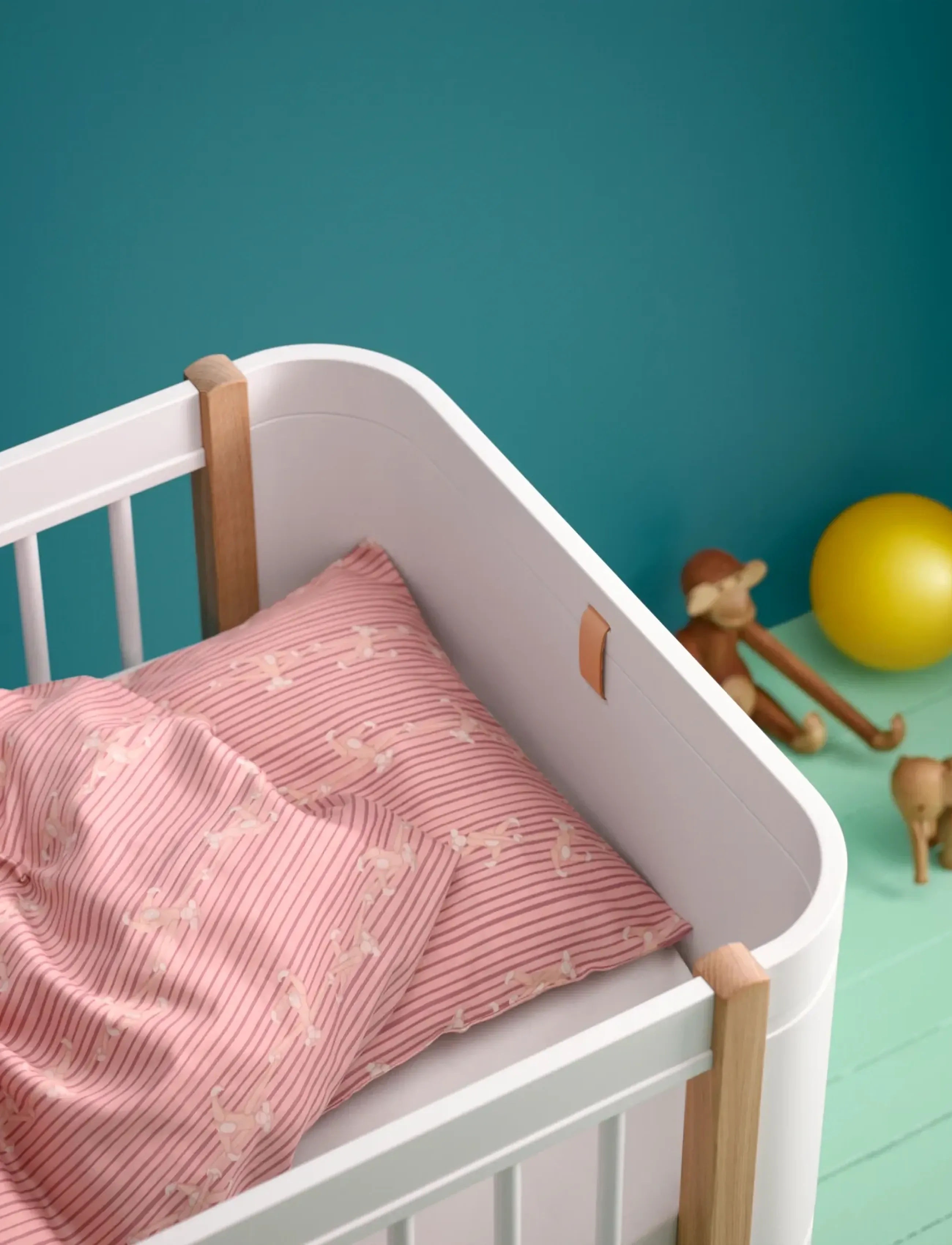 Kay Bojesen - Bed linen Monkey baby 70x100cm DK rose - komplety pościeli - rose - 4