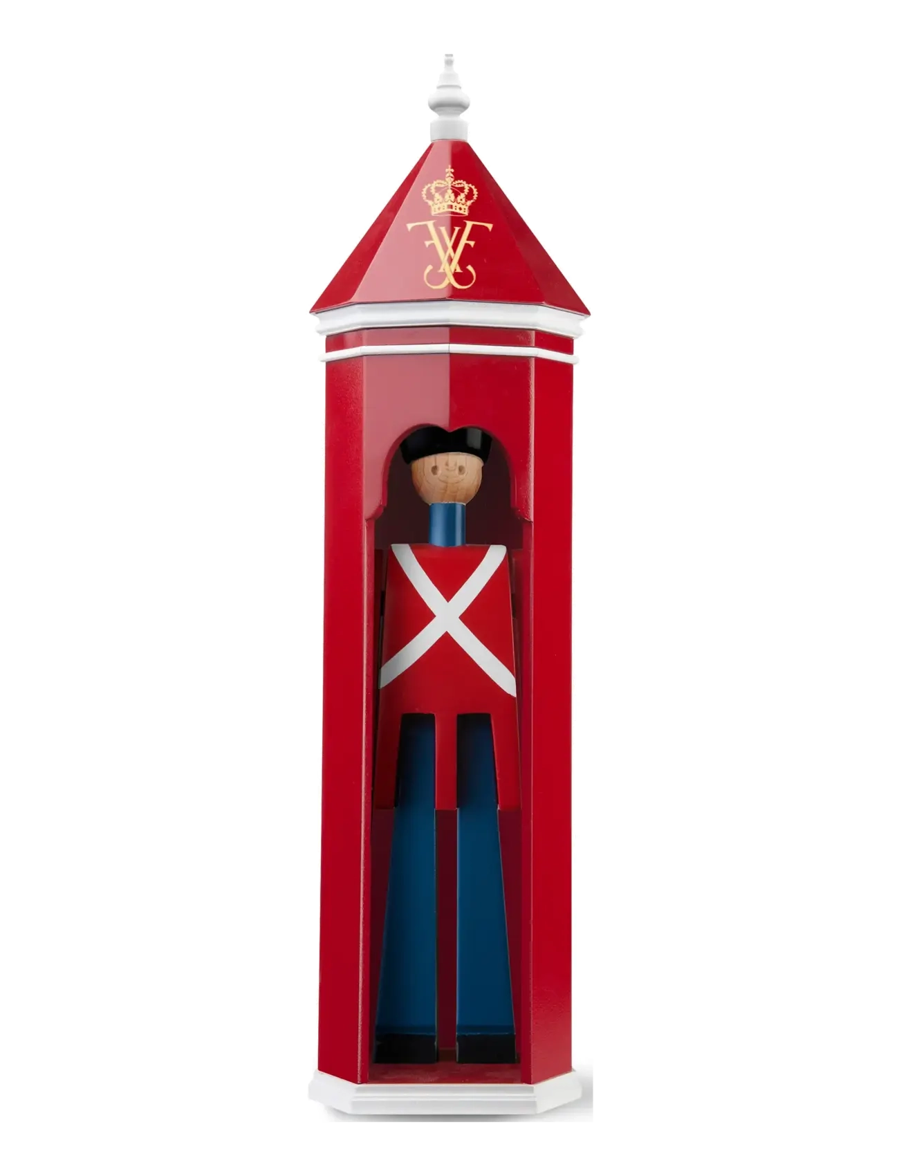 Kay Bojesen - Sentry box Frederik 10 H36 red/white - puidust kujud - red/white - 4