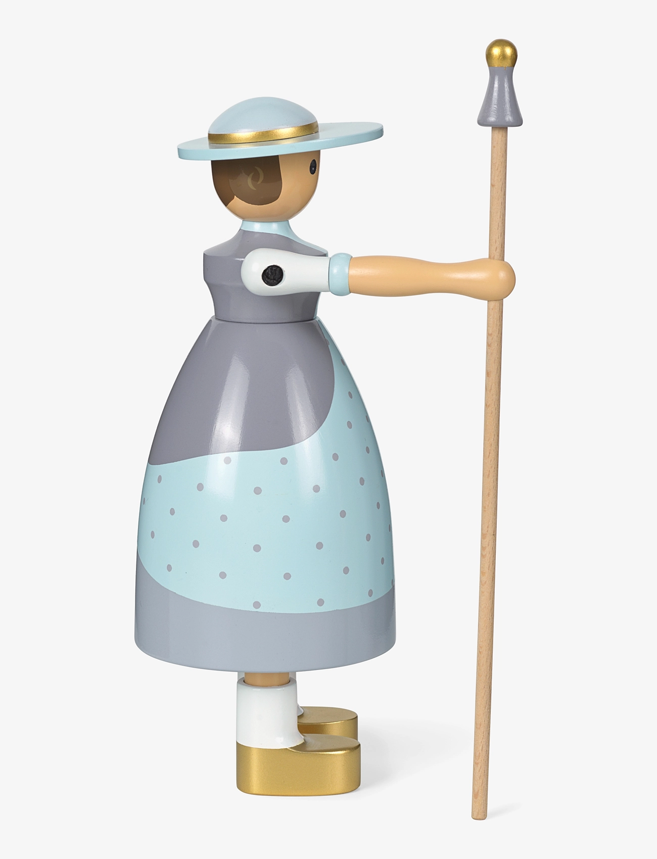 Kay Bojesen - Shepherdess - medinės statulėlės - light blue - 1