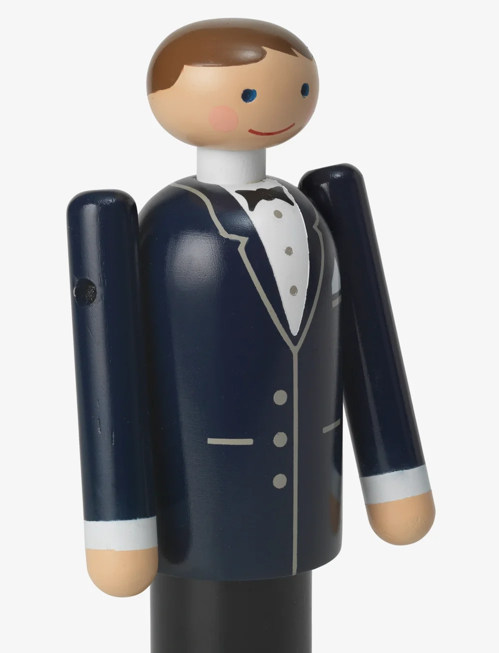 Kay Bojesen - Groom H12 cm blue/black/white - træfigurer - blue/black/white - 4