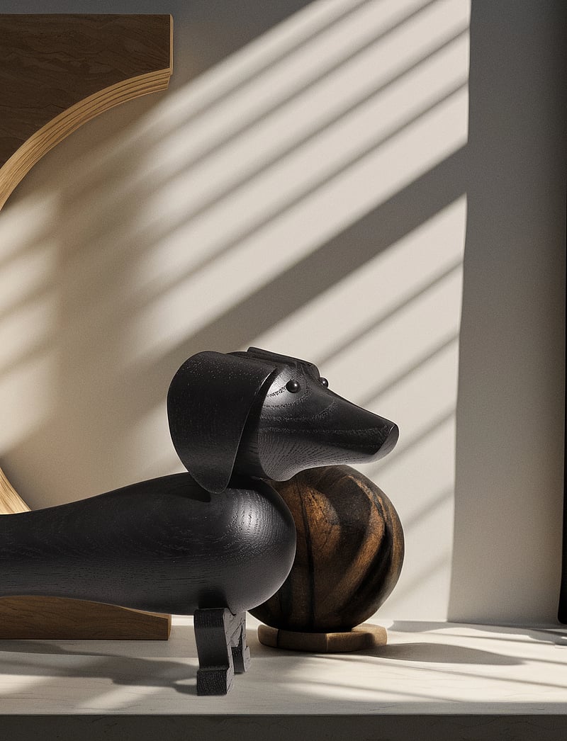 Kay Bojesen - Dog medium dark stained oak - nach preis einkaufen - dark stained oak - 5