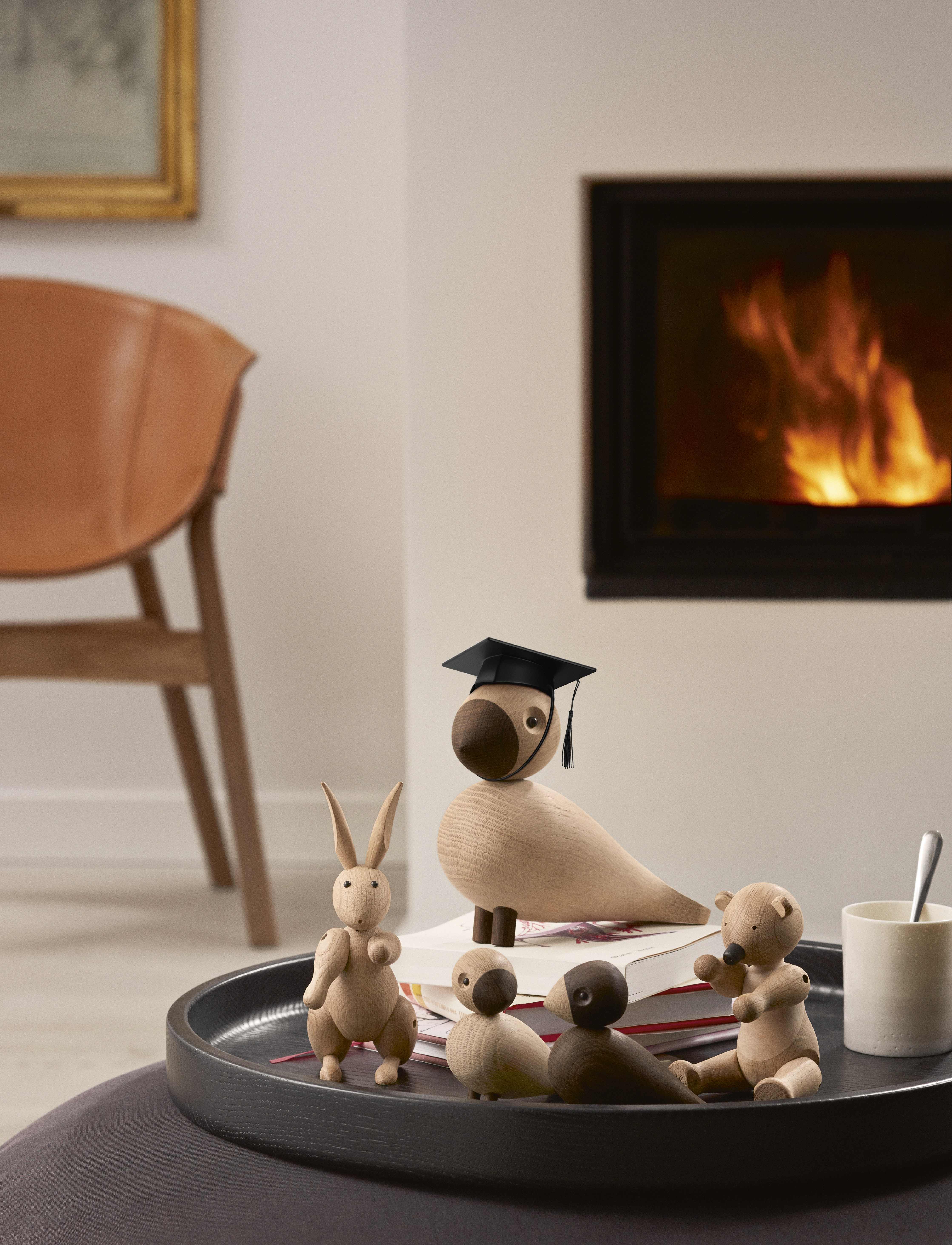 Kay Bojesen - Graduate hat black - wooden figures - black - 4