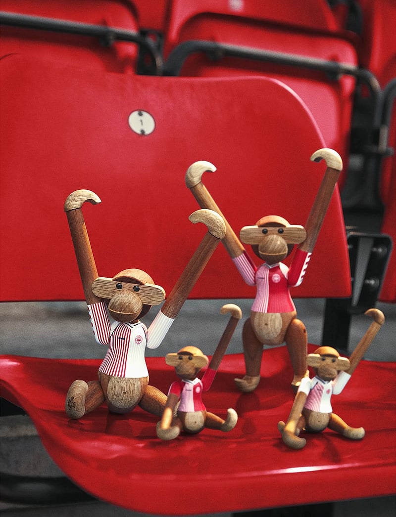 Kay Bojesen - Monkey x DBU 86 Away mini teak/limba - holzfiguren - teak/limba - 0