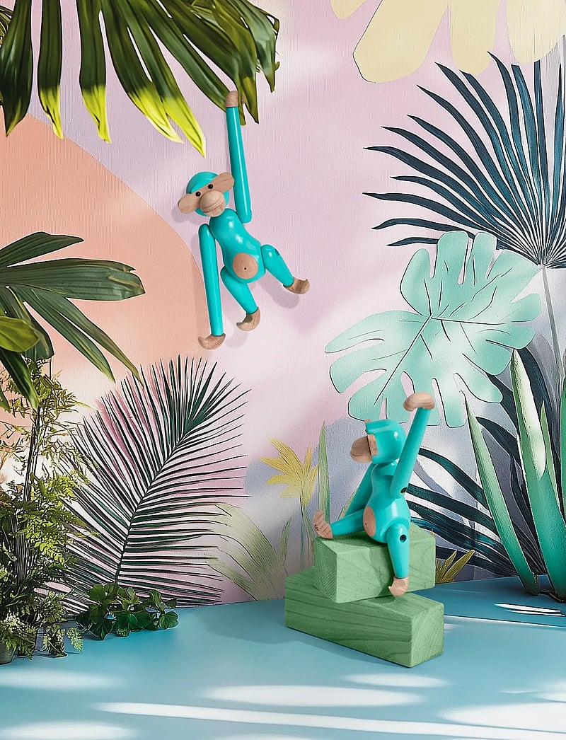 Kay Bojesen - Monkey mini turquoise - holzfiguren - turquoise - 0
