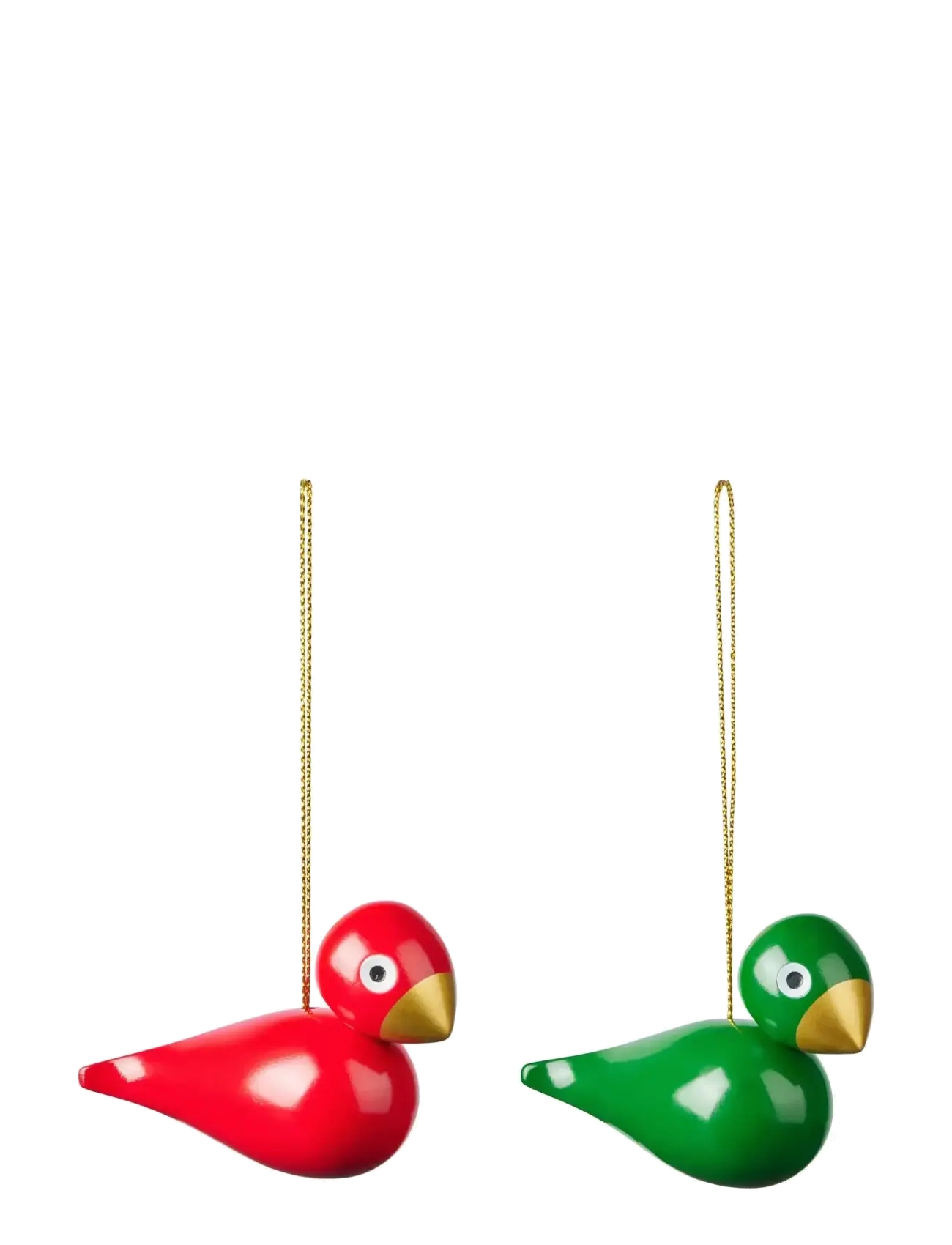 Kay Bojesen Christmas birds H5 red/green 2 pcs. - Interior - RED/GREEN / multi