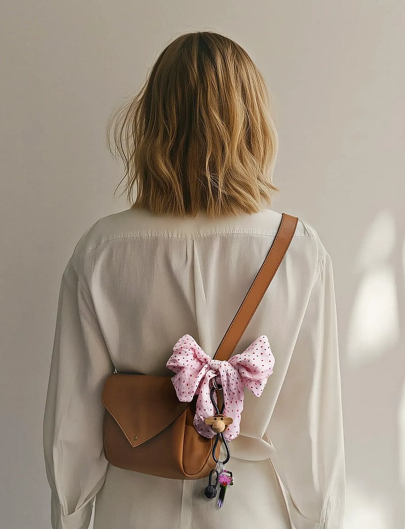 Kay Bojesen - Monkey Silver Keychain with Black Leather teak/limba - key chains - teak/limba - 0