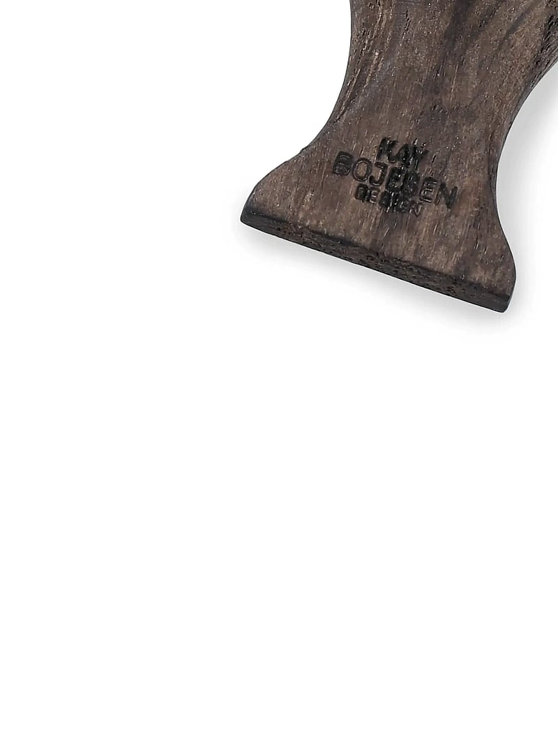 Kay Bojesen - Fugl sølv nøglering med sort læder røget eg - accessories - smoked oak - 3