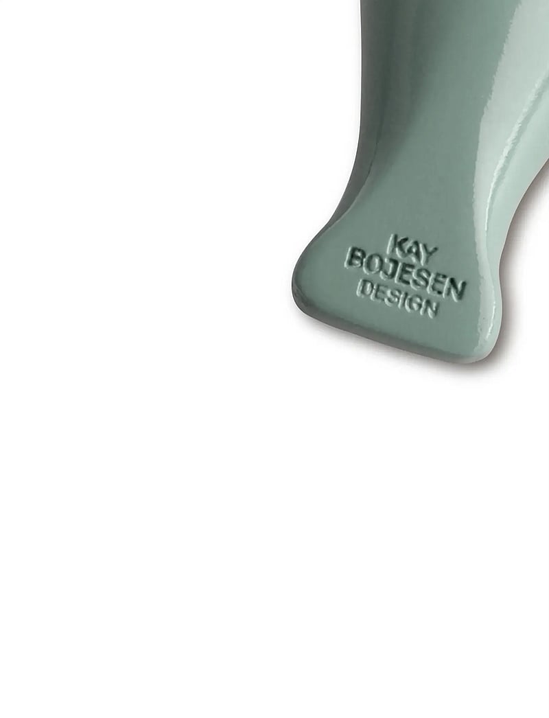 Kay Bojesen - Fågel silertonat metall nyckelring med naturläder grön - träfigurer - green - 4