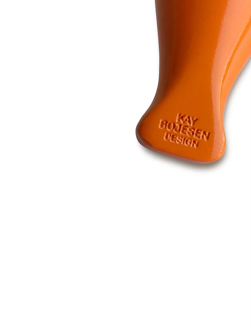 Kay Bojesen - Fugl sølvtonet metal nøglering med naturlæder orange - accessories - orange - 4