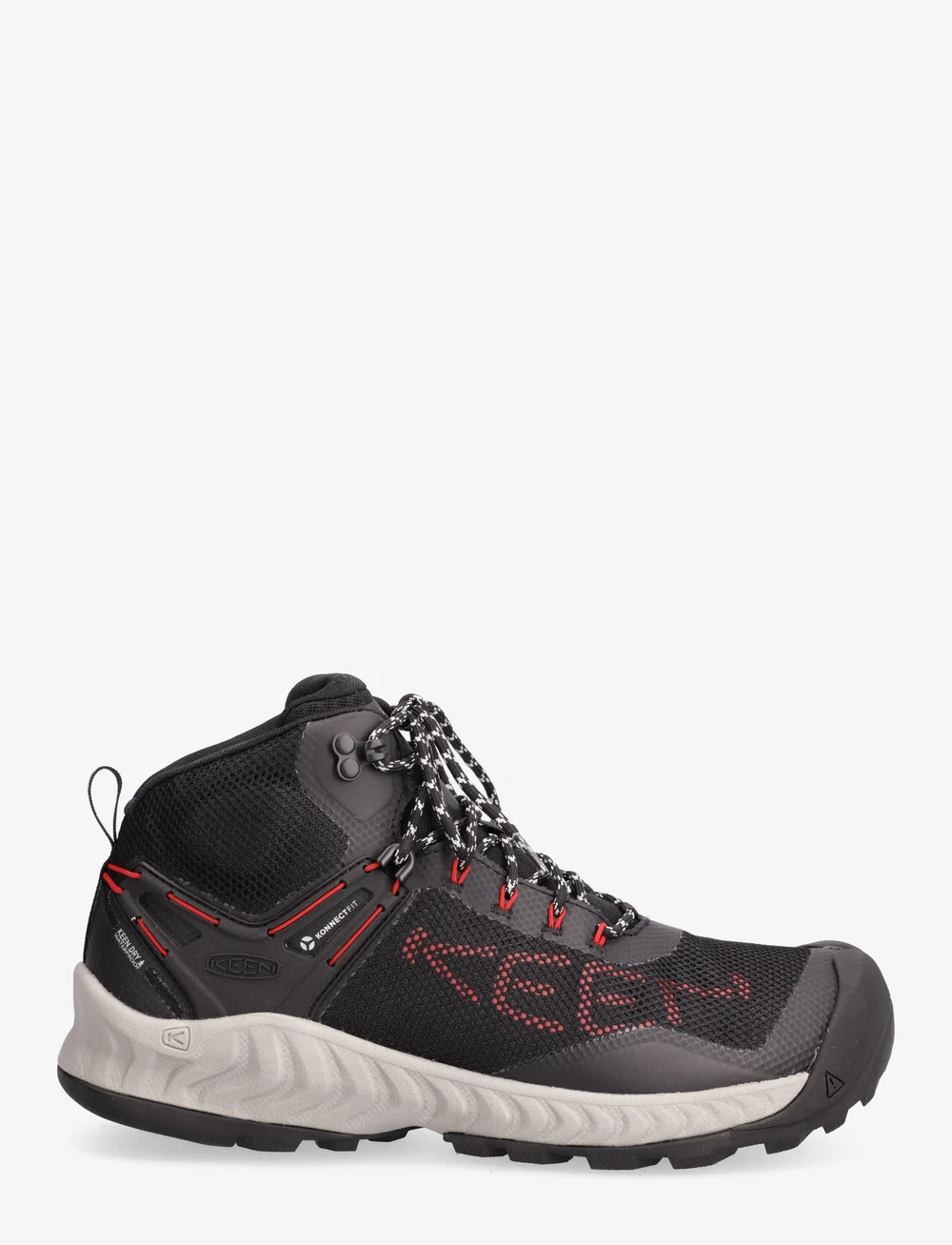 KEEN - KE NXIS EVO MID WP BLACK-RED CARPET - vandringsskor - black-red carpet - 1