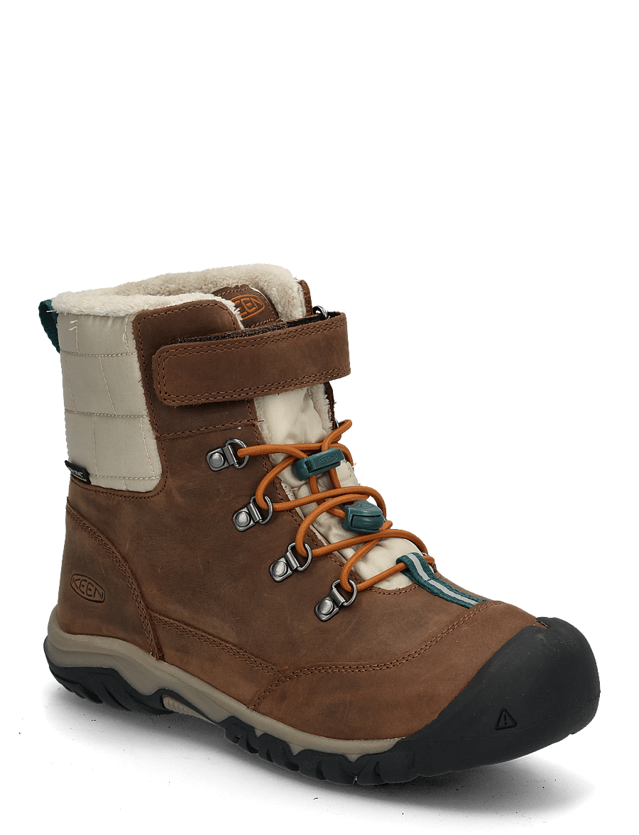 KEEN - KE KANIBOU WP Y-DARK - winterstiefel - dark earth-roasted pecan - 0