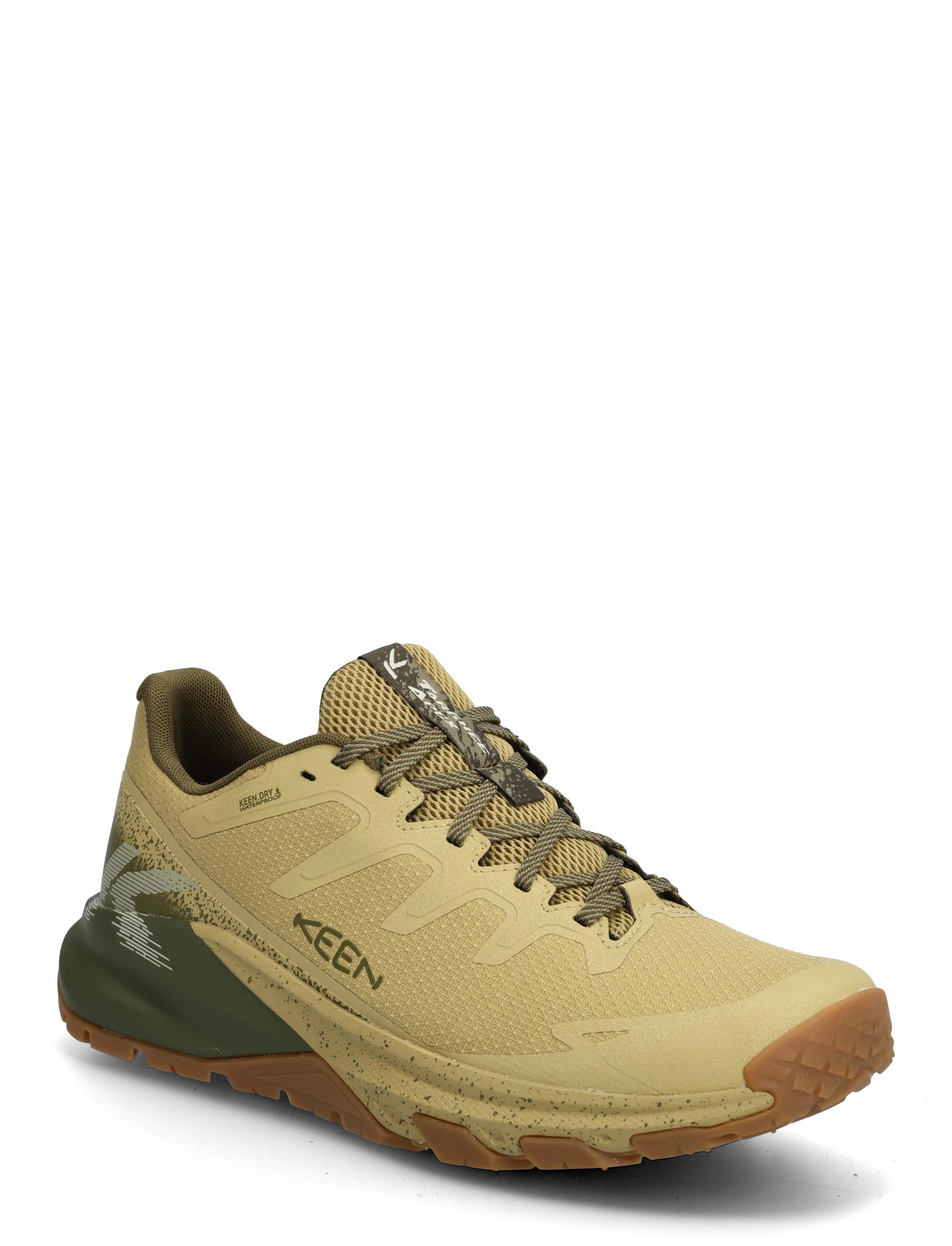 KEEN KE TARGHEE APEX WP M-DARK - Sportschuhe - DARK OLIVE-KHAKI / yellow