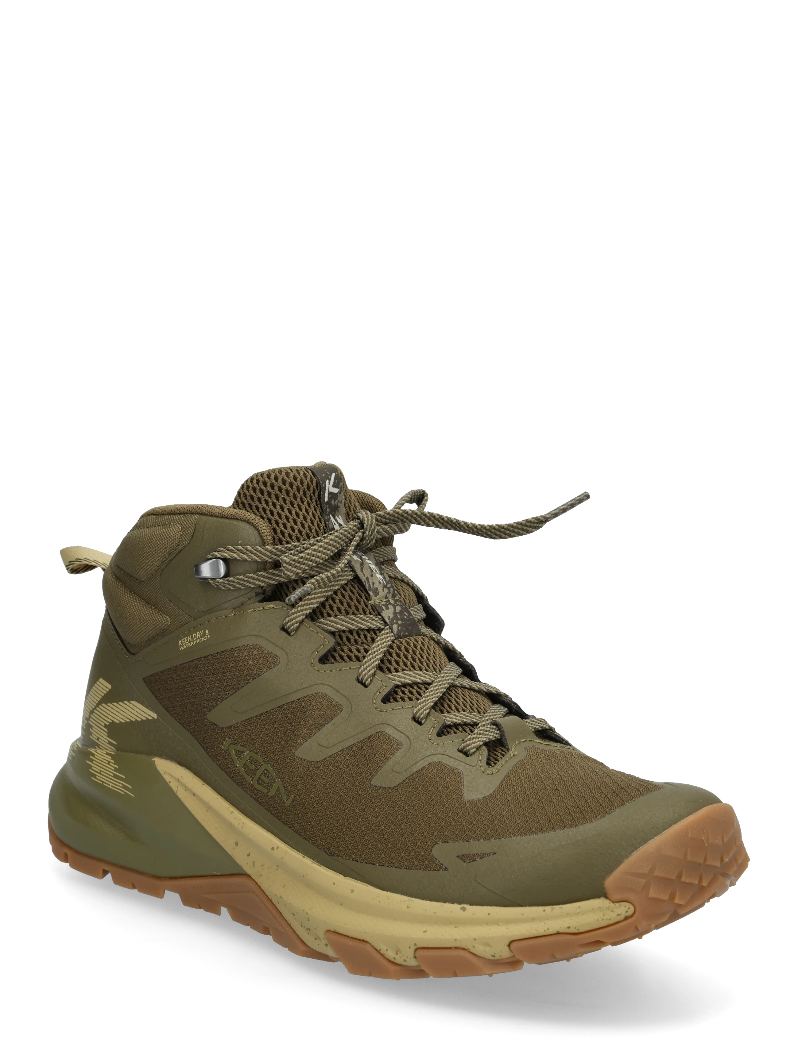 KEEN KE TARGHEE APEX MID WP M-DARK - Shoes - DARK OLIVE-KHAKI / khaki/green