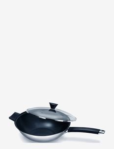 Non Stick Stainless Steel 2pce Wok and Glass Lid, Ken Hom