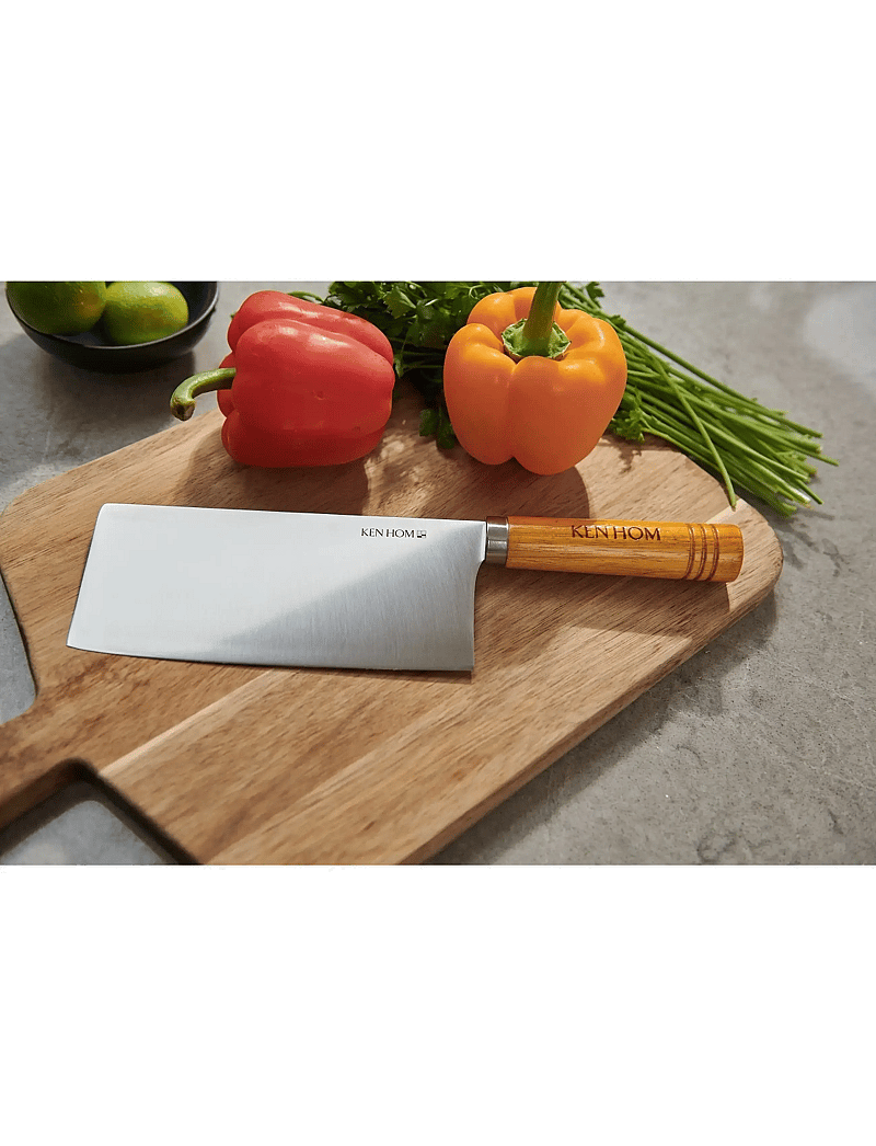 Ken Hom - Kniv Cleaver 18cm trähandtag Ken Hom - gemüsemesser - natur - silver - 1