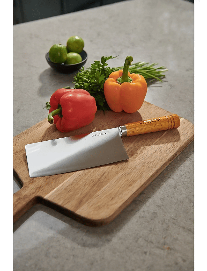 Ken Hom - Kniv Cleaver 18cm trähandtag Ken Hom - gemüsemesser - natur - silver - 4