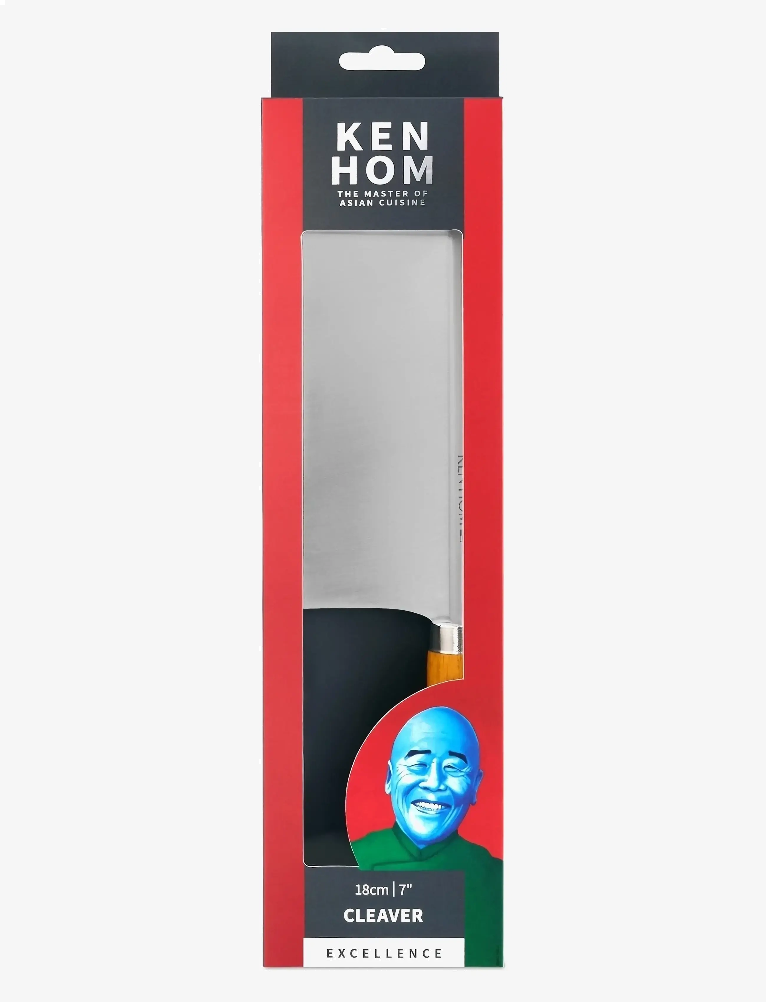 Ken Hom - Kniv Cleaver 18cm trähandtag Ken Hom - gemüsemesser - natur - silver - 5