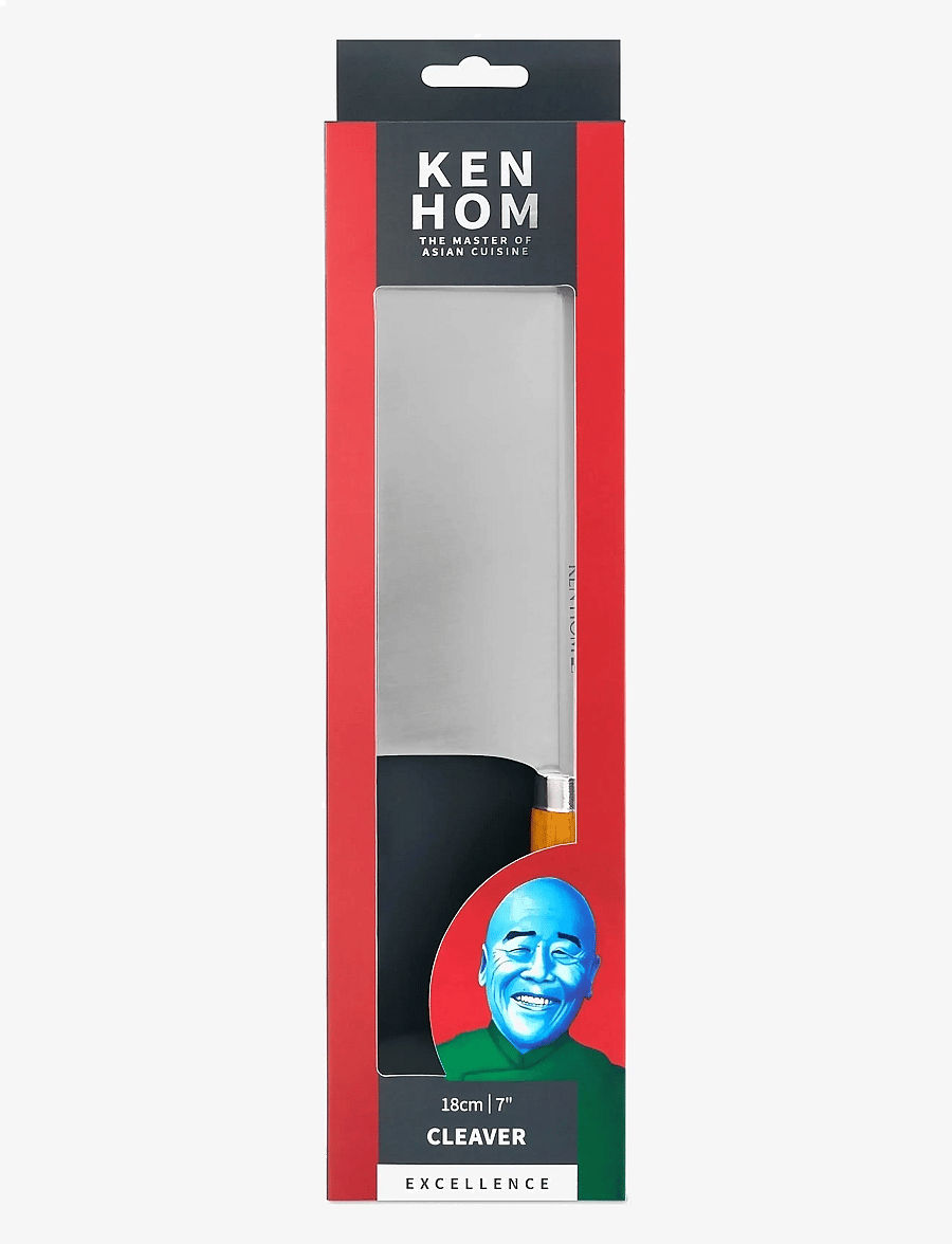 Ken Hom - Kniv Cleaver 18cm trähandtag Ken Hom - köögiviljanoad - natur - silver - 5