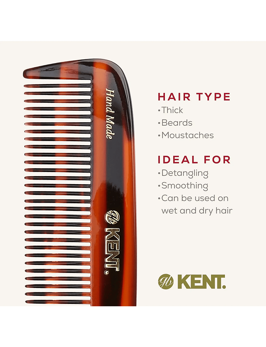 Kent Brushes - Handmade Medium Sized Pocket Comb Coarse - kammat - brown - 4