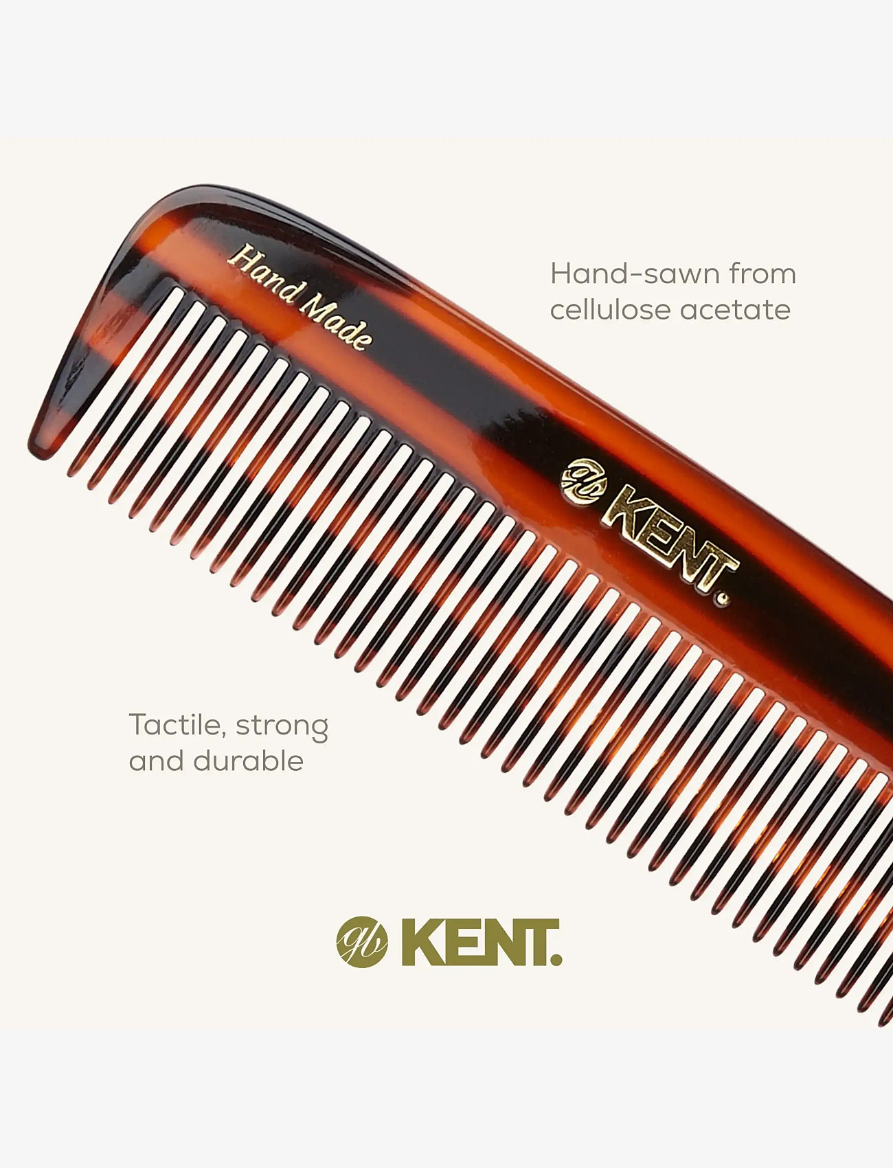 Kent Brushes - Handmade Medium Sized Pocket Comb Coarse - laveste priser - brown - 5