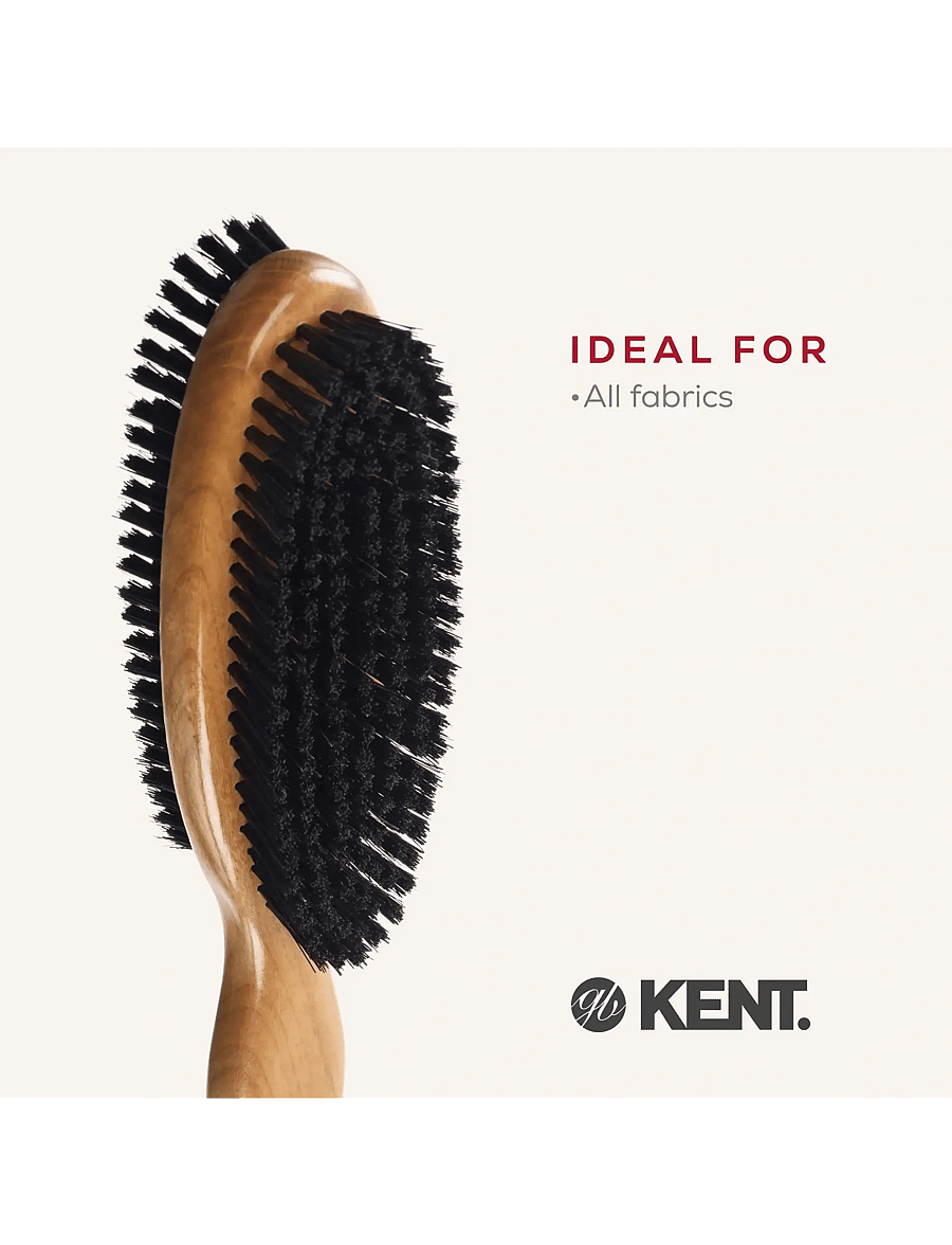 Kent Brushes - Double-Sided Cherrywood Bristle Nylon Mix Clothes Brush - tøjpleje - brown - 2