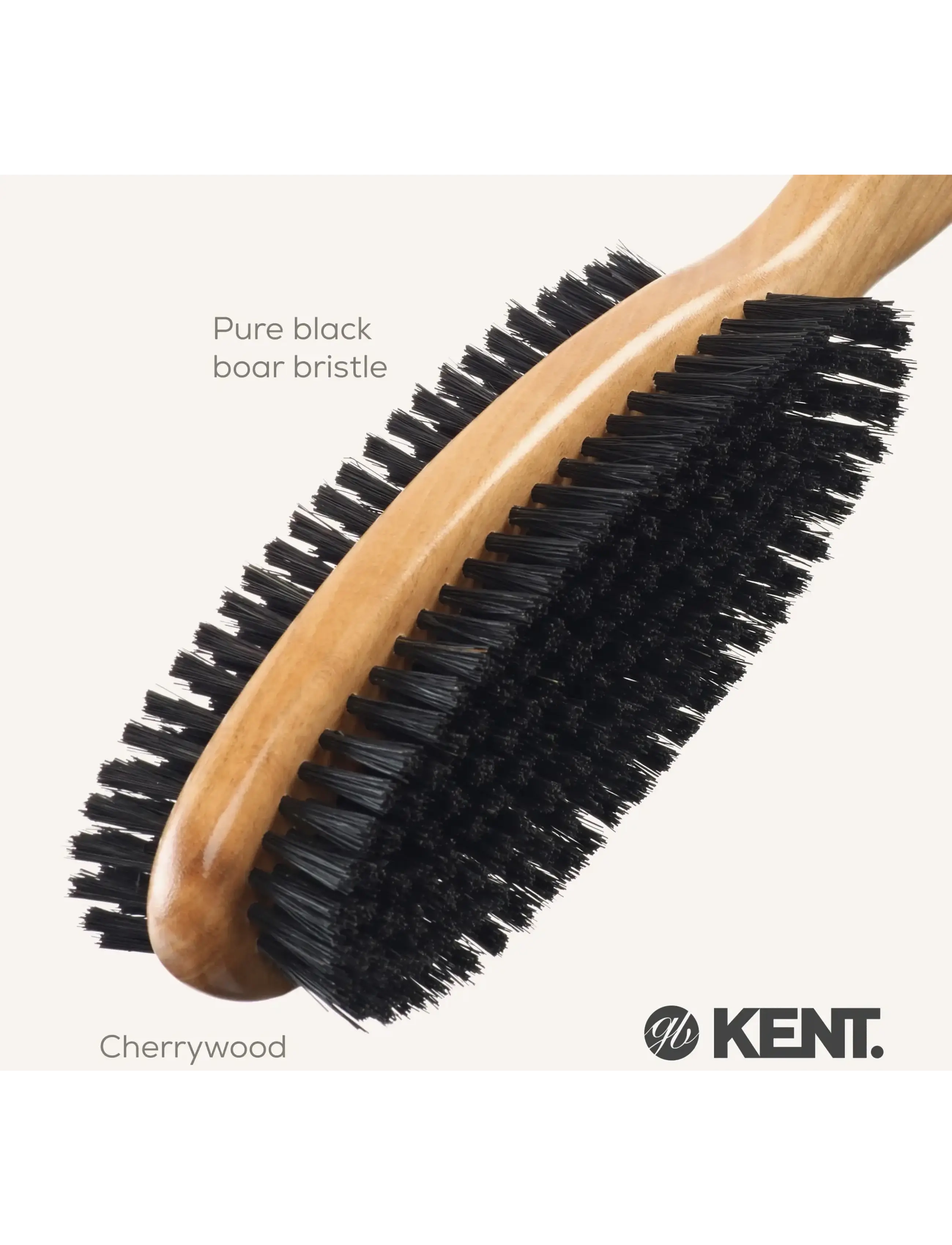 Kent Brushes - Double-Sided Cherrywood Bristle Nylon Mix Clothes Brush - tøjpleje - brown - 5