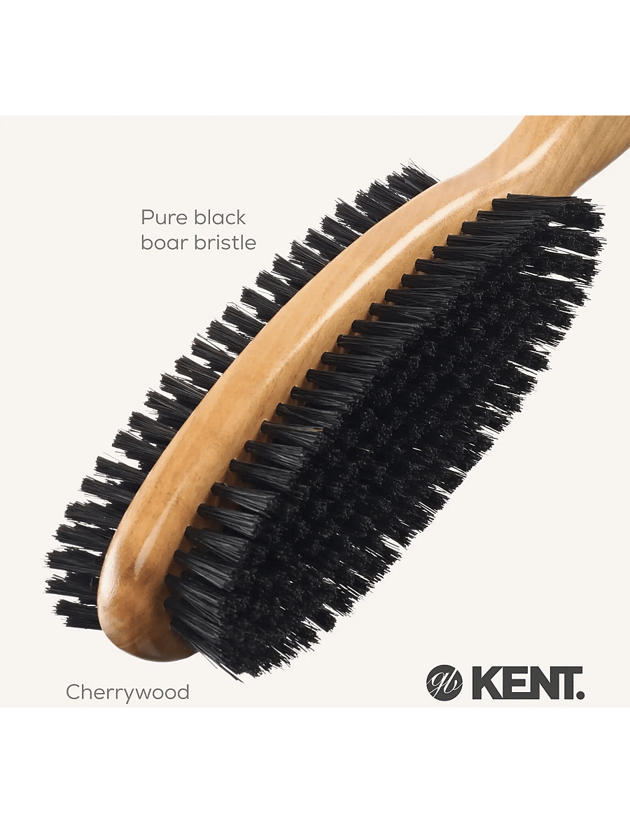 Kent Brushes - Double-Sided Cherrywood Bristle Nylon Mix Clothes Brush - tøjpleje - brown - 5