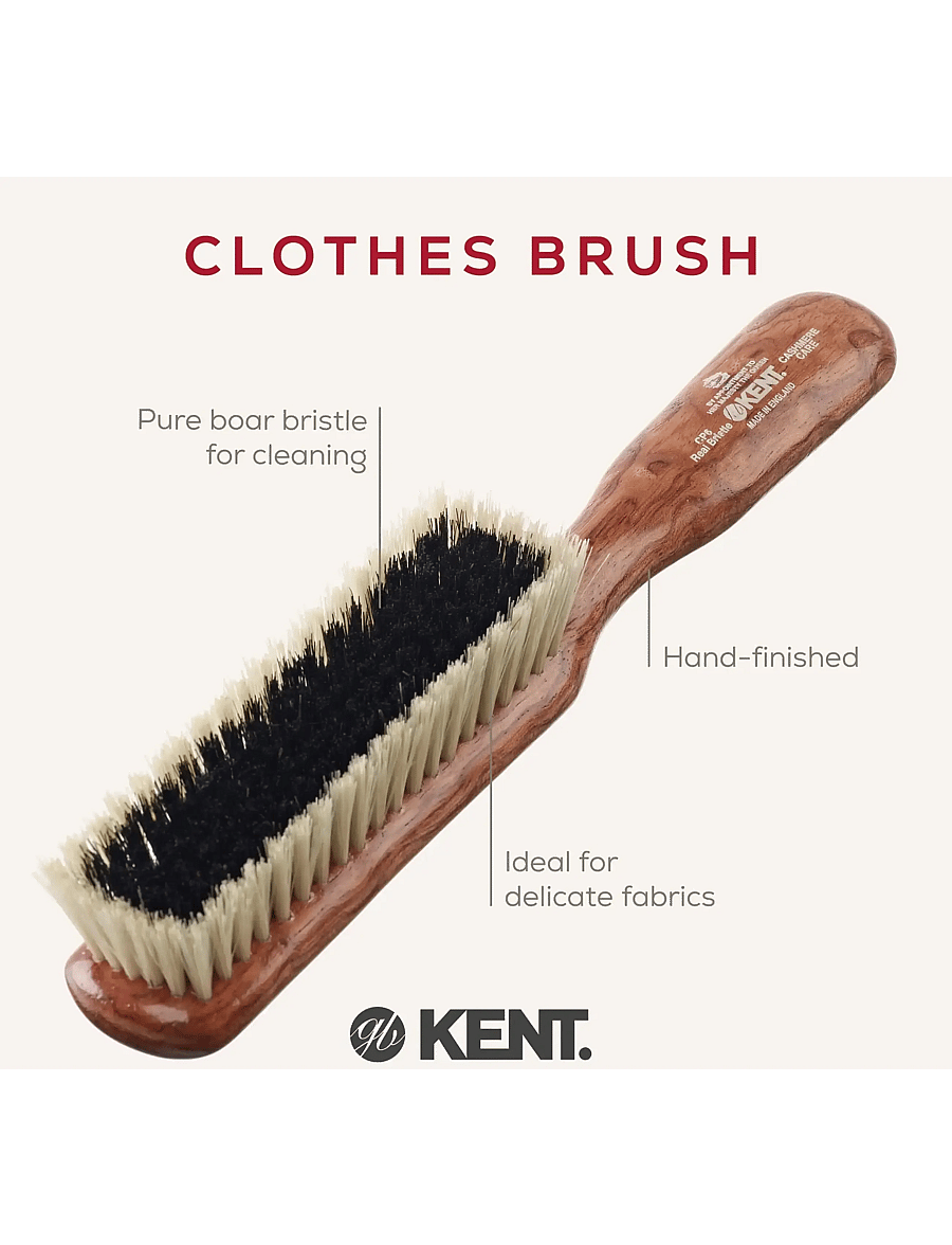 Kent Brushes - Cashmere Care Dark Wood Bristle Nylon Mix Clothes Brush - tøjpleje - brown - 2