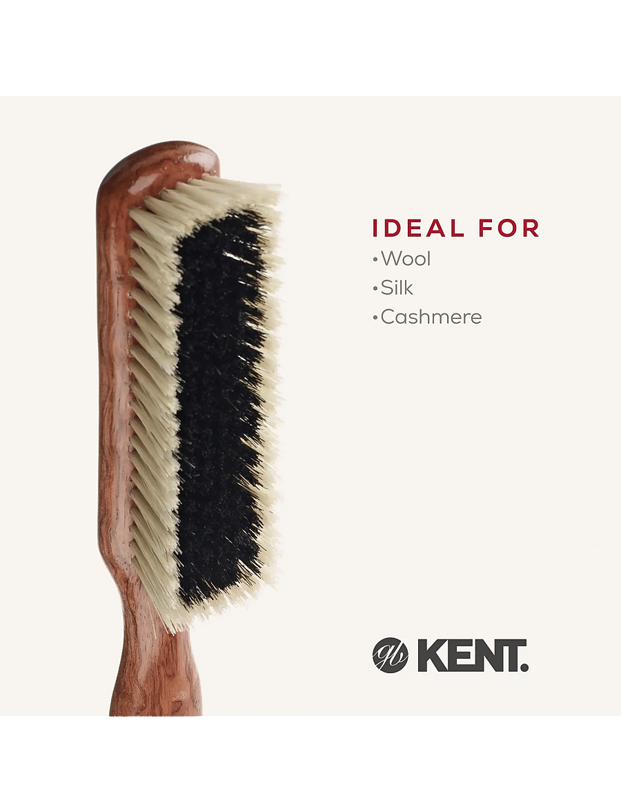 Kent Brushes - Cashmere Care Dark Wood Bristle Nylon Mix Clothes Brush - tøjpleje - brown - 3