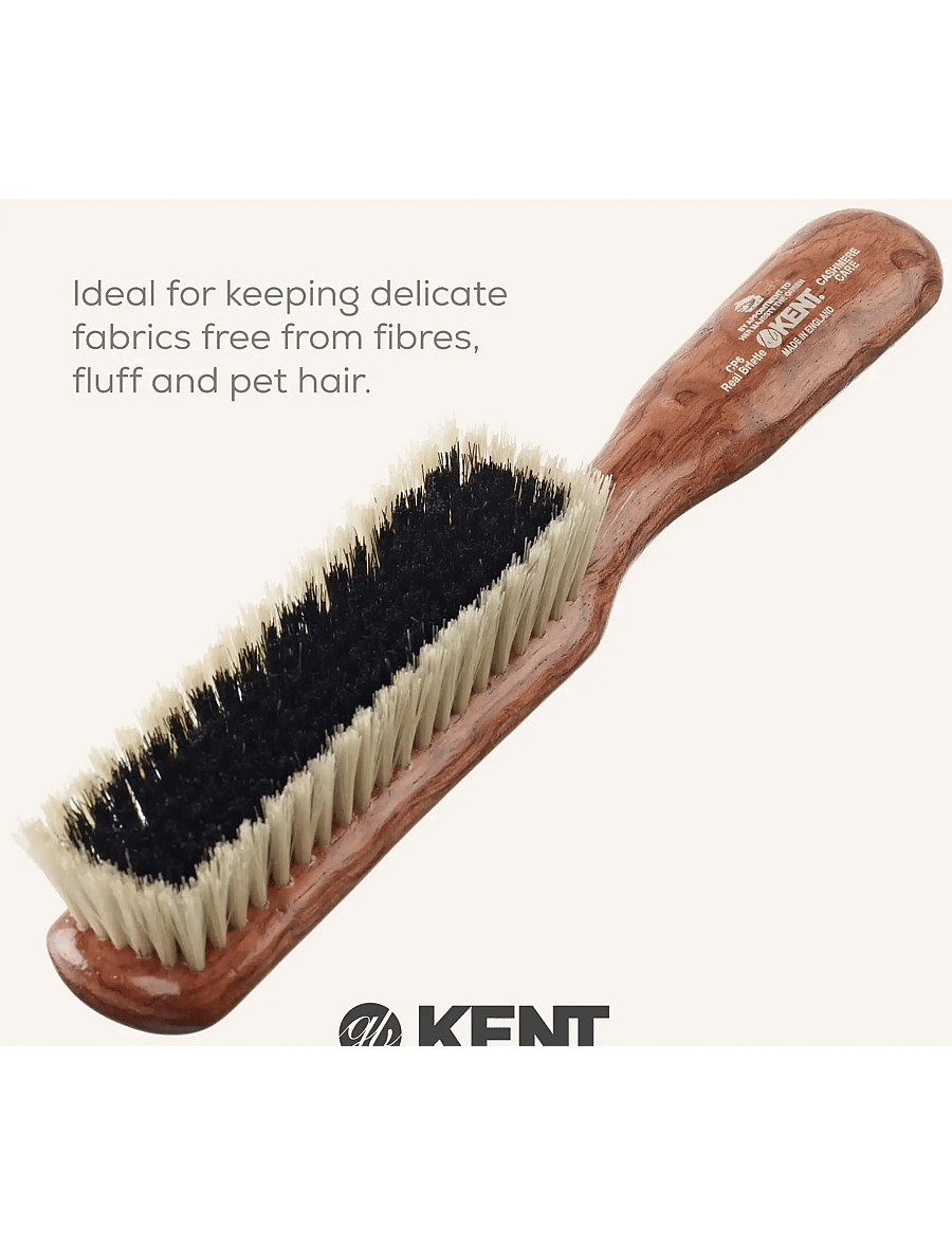 Kent Brushes - Cashmere Care Dark Wood Bristle Nylon Mix Clothes Brush - tøjpleje - brown - 4