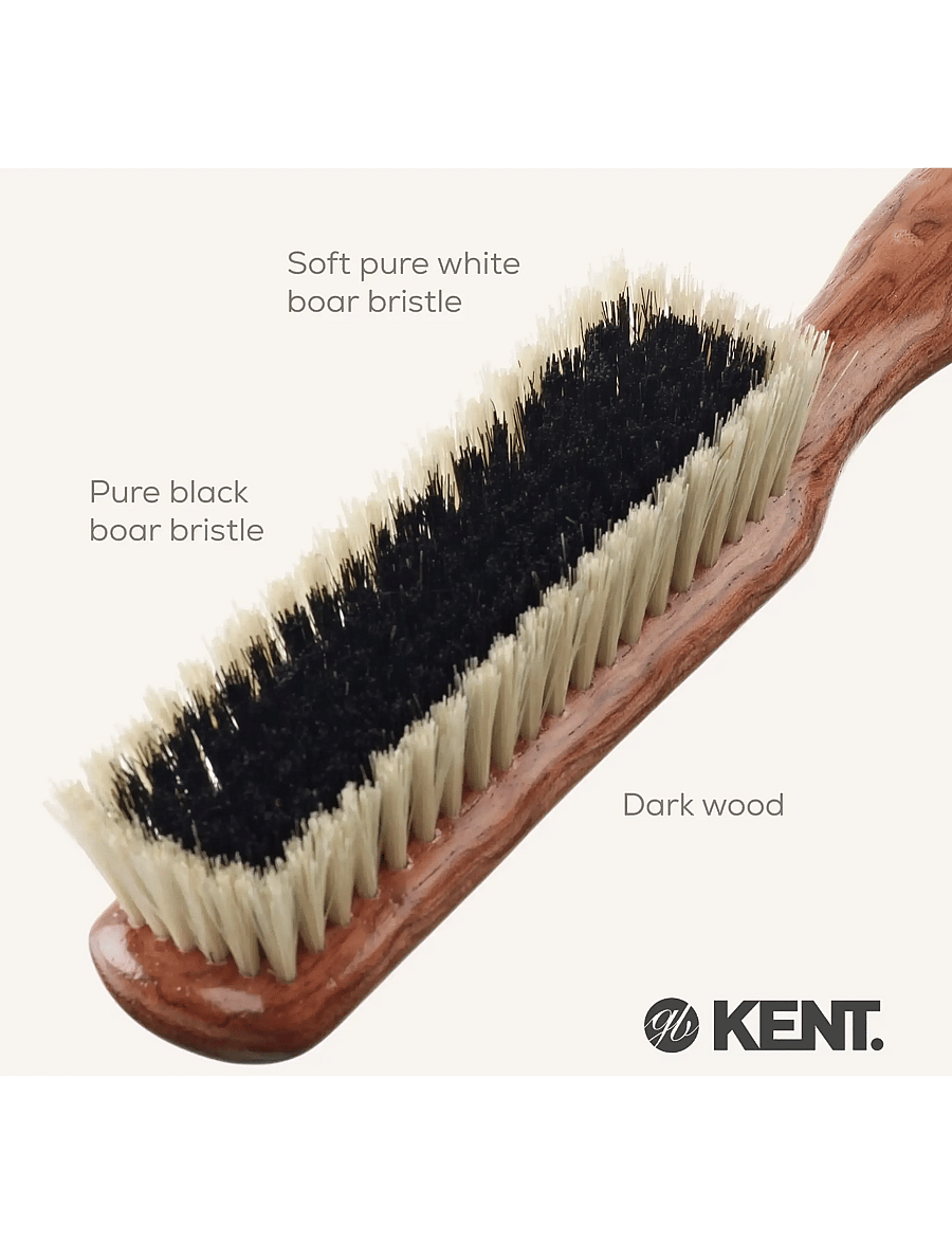 Kent Brushes - Cashmere Care Dark Wood Bristle Nylon Mix Clothes Brush - tøjpleje - brown - 5