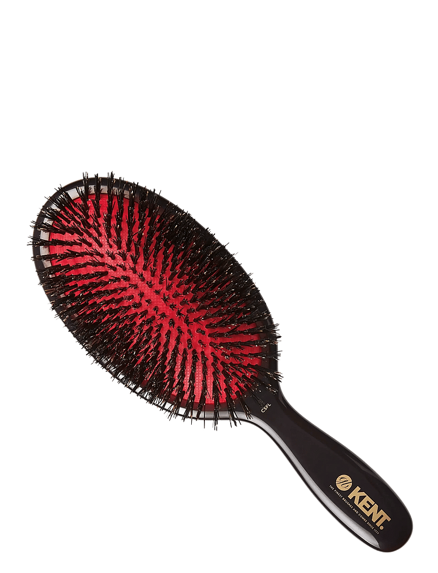 Kent Brushes - Classic Shine Large Pure Black Bristle Hairbrush - paddelbørster - black - 0