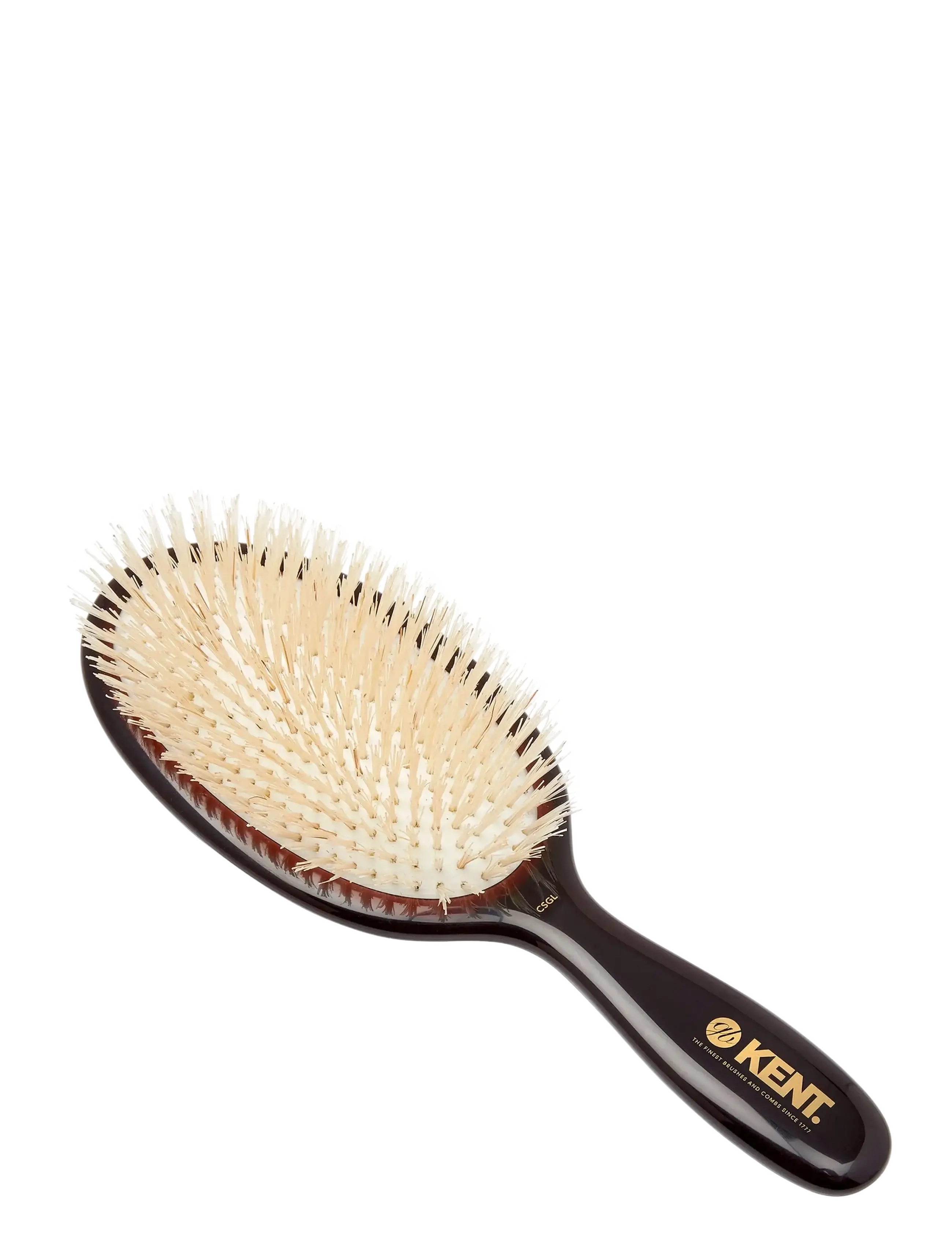 Kent Brushes Classic Shine Large Soft White Pure Bristle Hairbrush, One Size, Black, Hårbørster Og Kamme > Detangling Brush, Dame